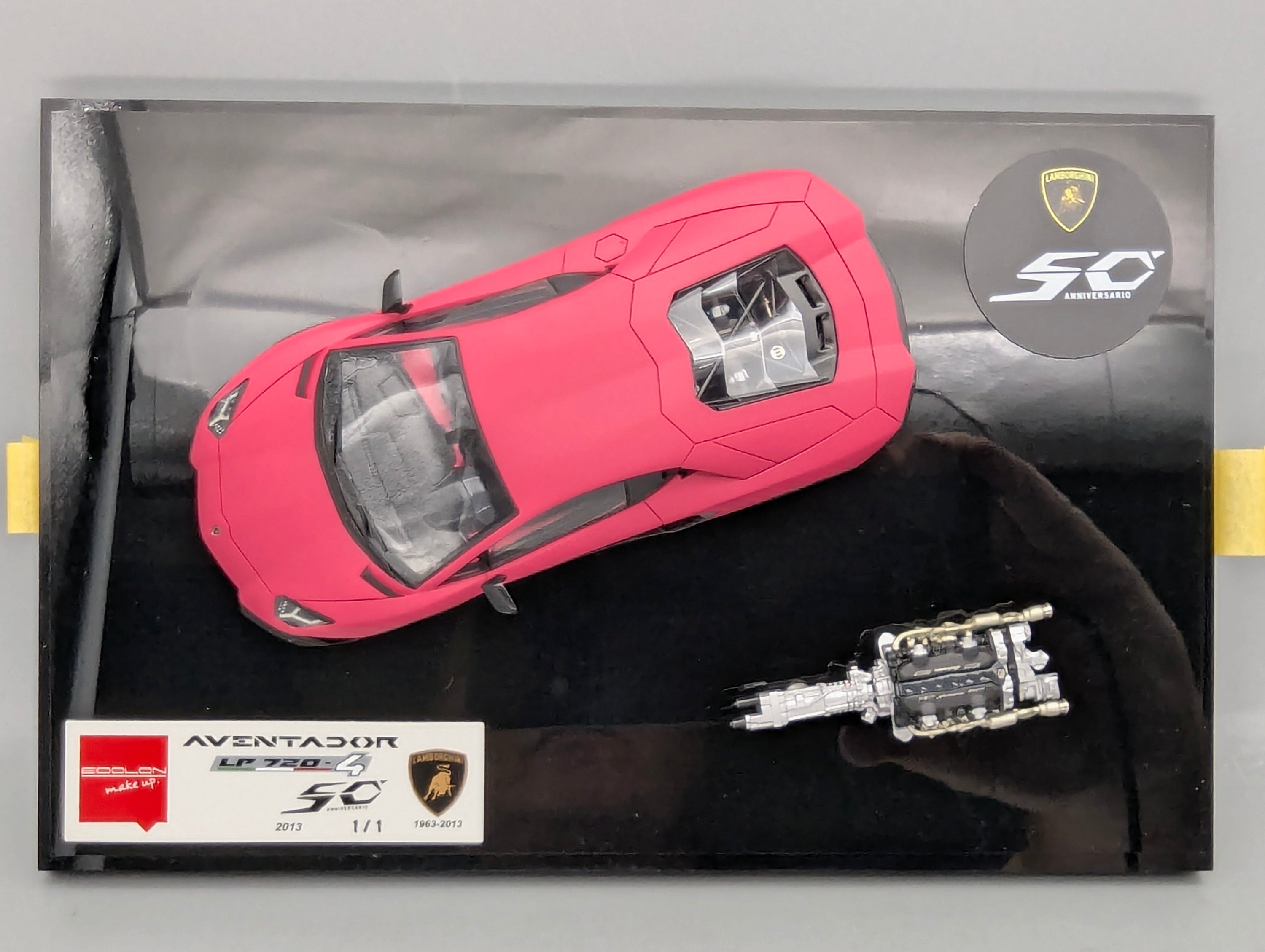 Eidolon Make Up 1:43 Lamborghini Aventador LP720-4 Matt Pink UNIKAT Ltd 01/01 Engine Set OVP