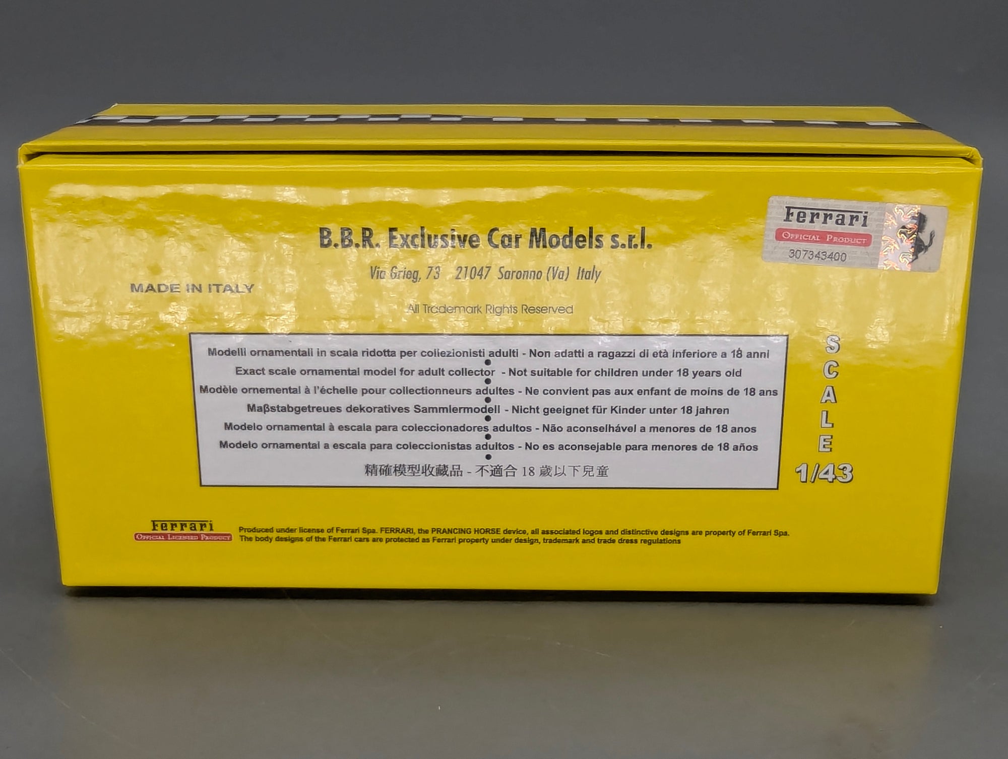 Model Cars 1:43 Spark S9609 Lamborghini Huracan GT3 EVO FIA Vallelunga 2019 #58 OVP
