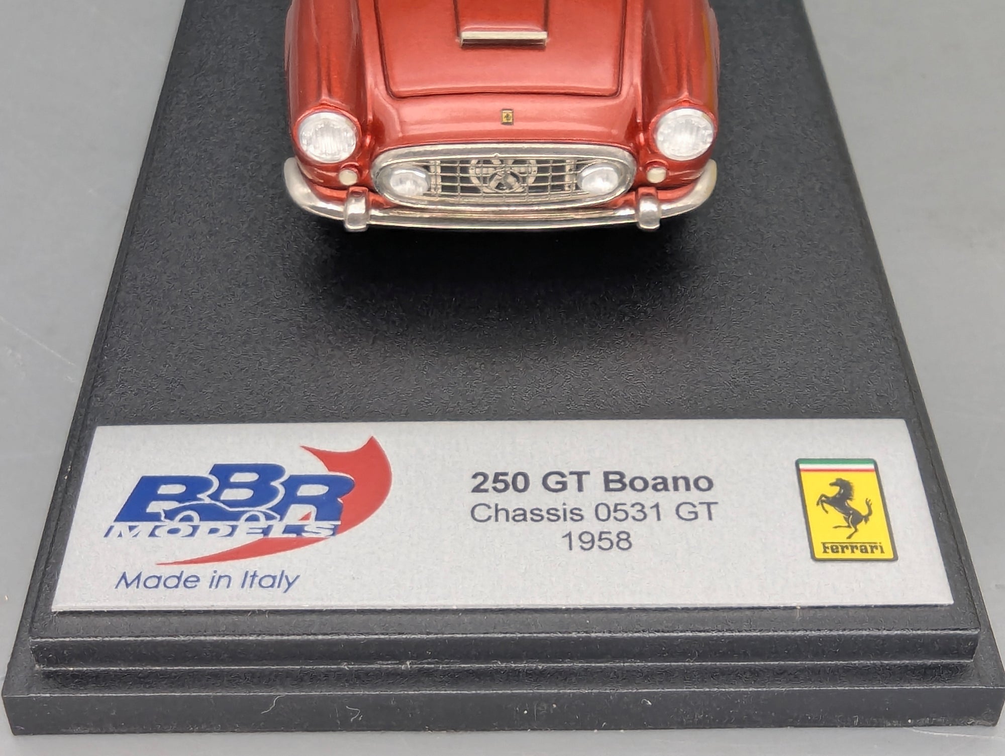 Modellautos 1:43 BBR Ferrari 250 GT Boano S/N 0531 GT 1958 Ltd 08/20 mit OVP