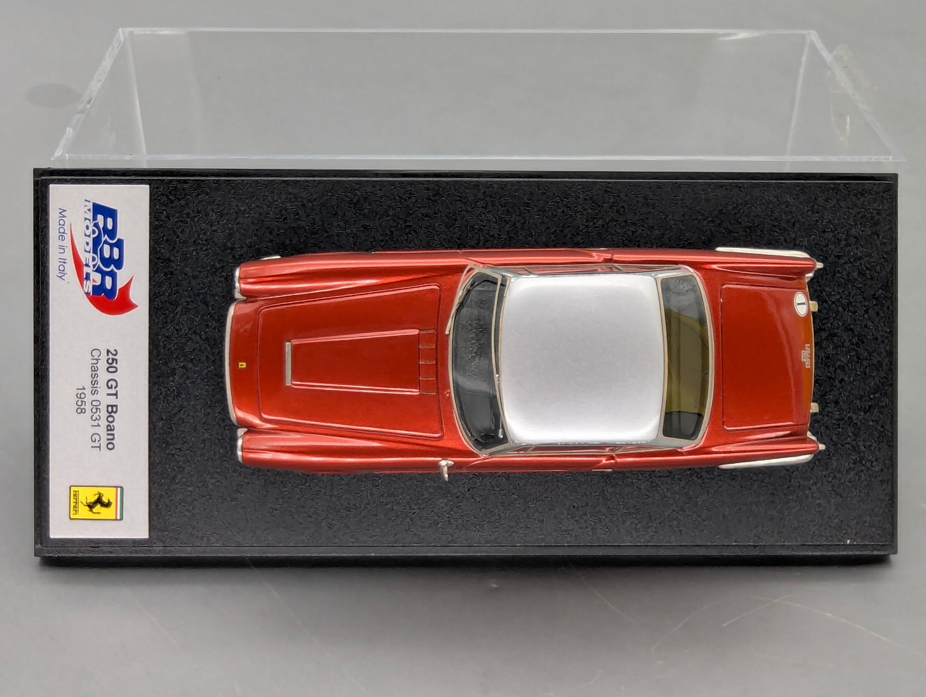 Modellautos 1:43 BBR Ferrari 250 GT Boano S/N 0531 GT 1958 Ltd 08/20 mit OVP
