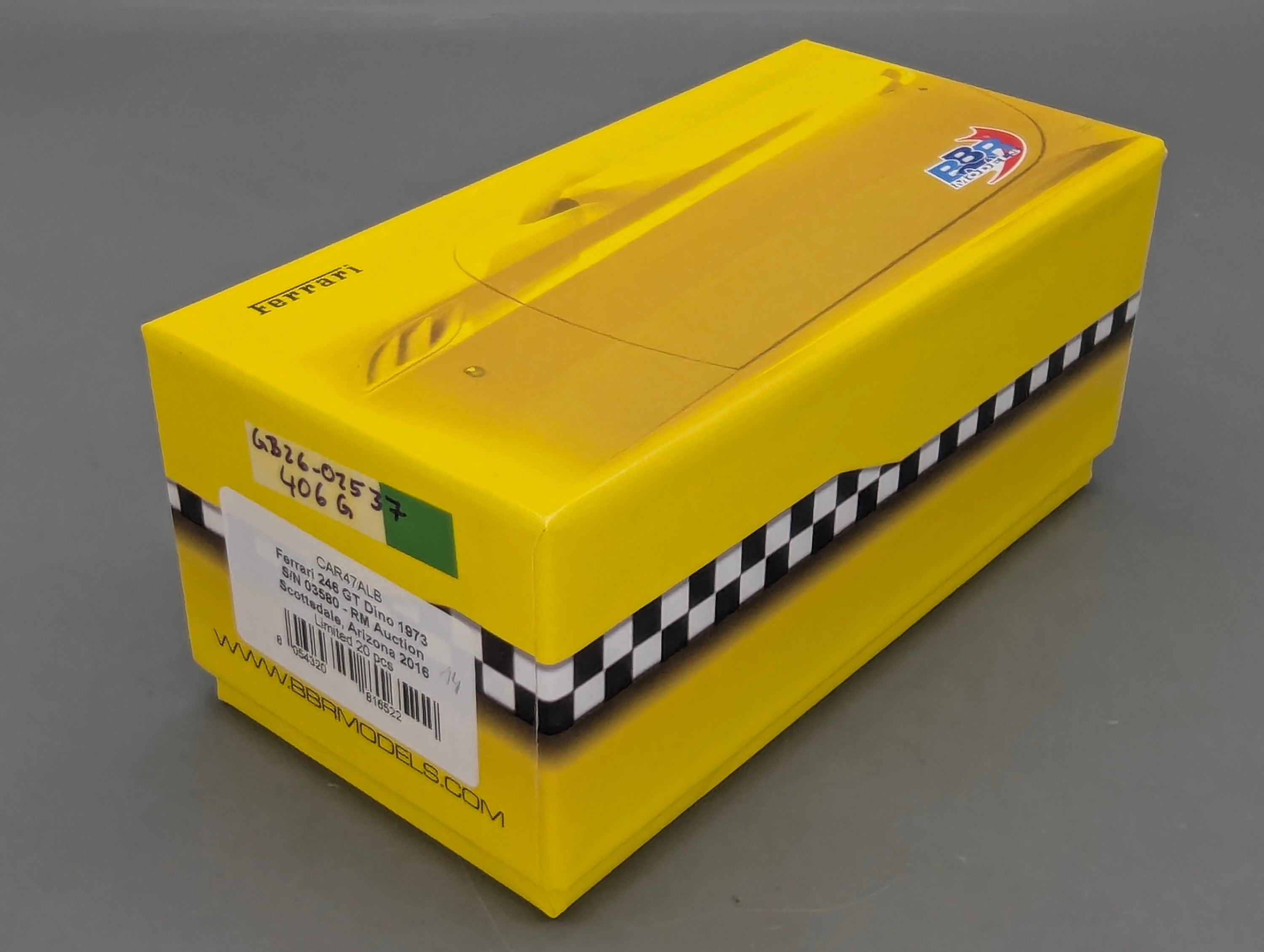 Modellautos 1:43 BBR Ferrari 246 GT Dino 1973 S/N 03580 RM Auction 2016 14/20 OVP