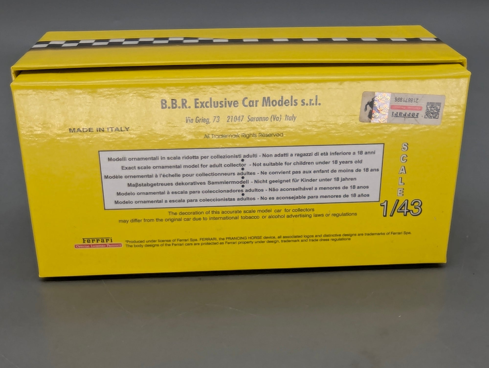 Model Cars 1:43 Spark S9609 Lamborghini Huracan GT3 EVO FIA Vallelunga 2019 #58 OVP