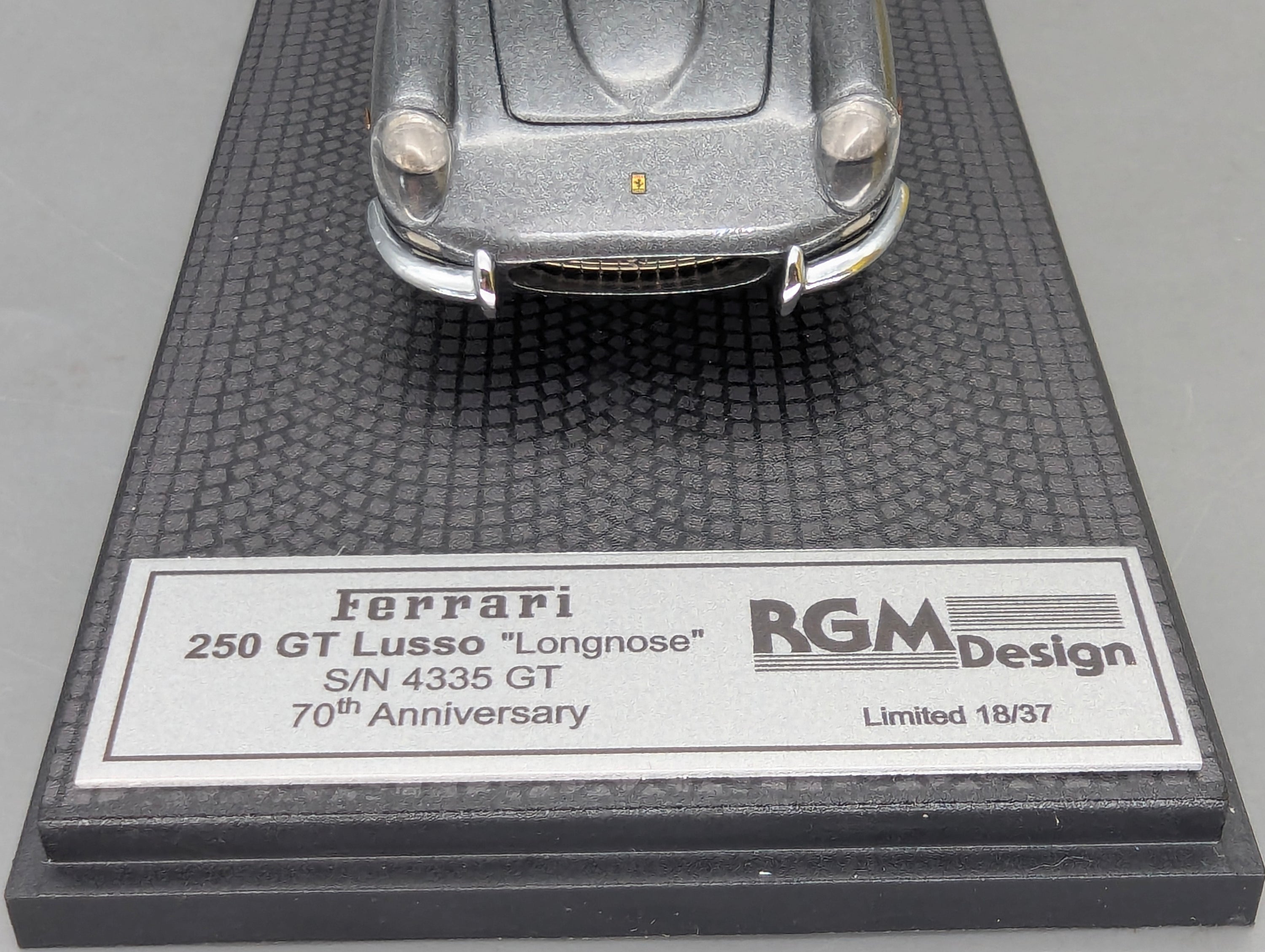 Modellautos 1:43 BBR Ferrari 250 GT Lusso Long Nose S/N 4335 GT Met Grey 18/37 OVP