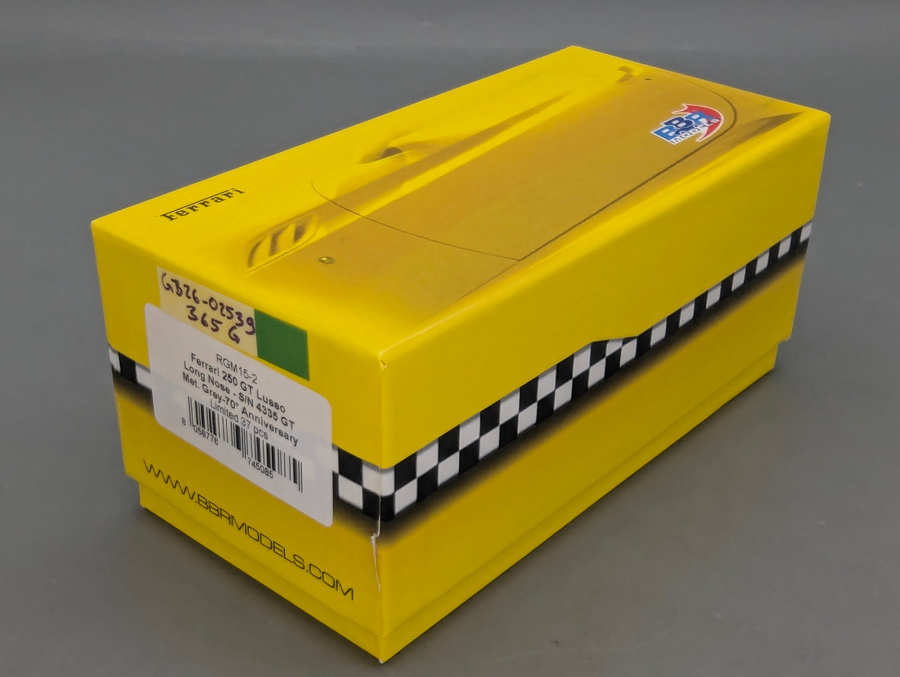 Modellautos 1:43 BBR Ferrari 250 GT Lusso Long Nose S/N 4335 GT Met Grey 18/37 OVP