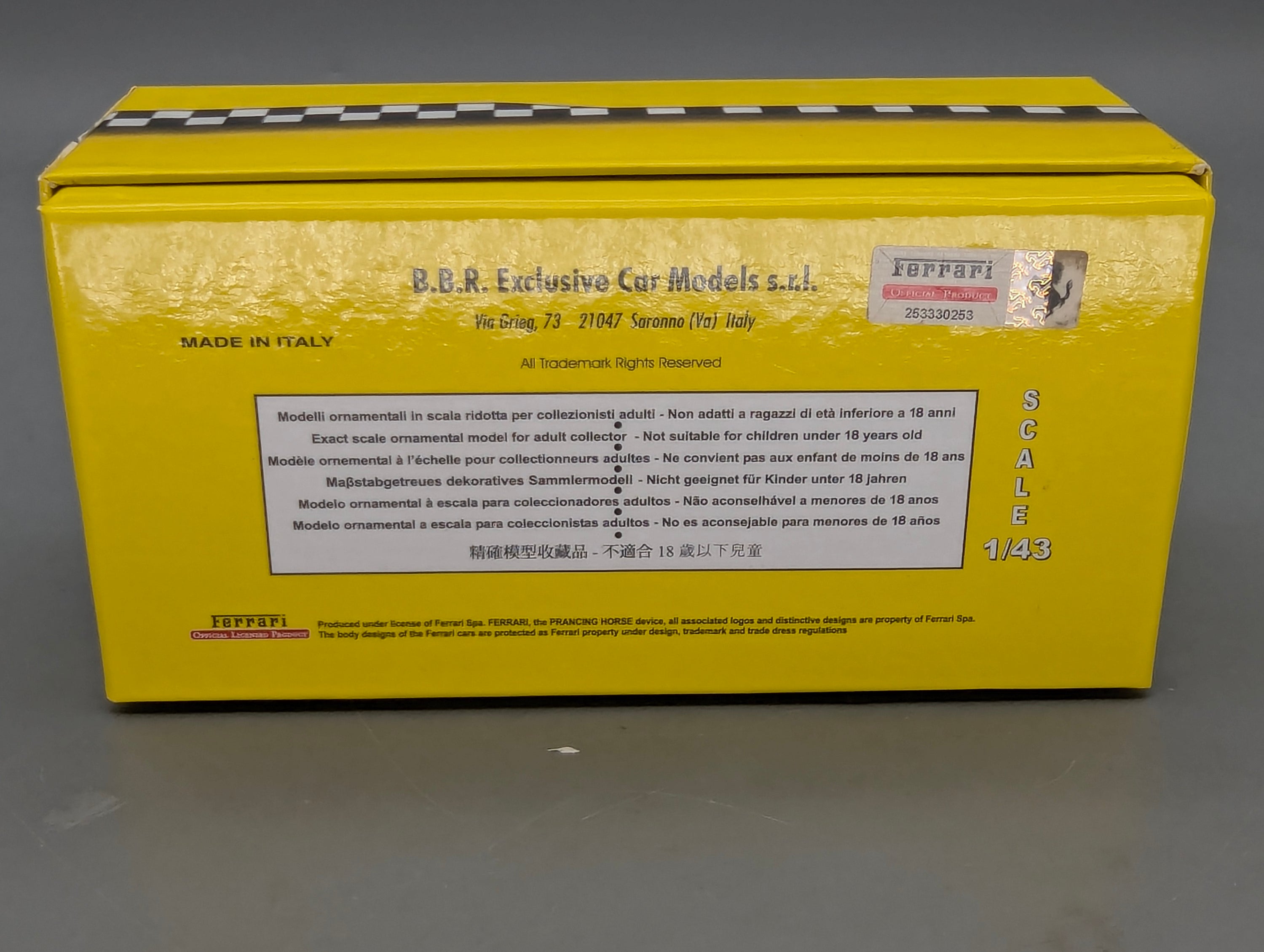 Modellautos 1:43 BBR Ferrari 250 GT Lusso Long Nose S/N 4335 GT Met Grey 18/37 OVP