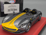 Modellautos 1:43 BBR Concept43 Ferrari Monza SP2 Met. Grau Gelb Ltd 04/20 OVP