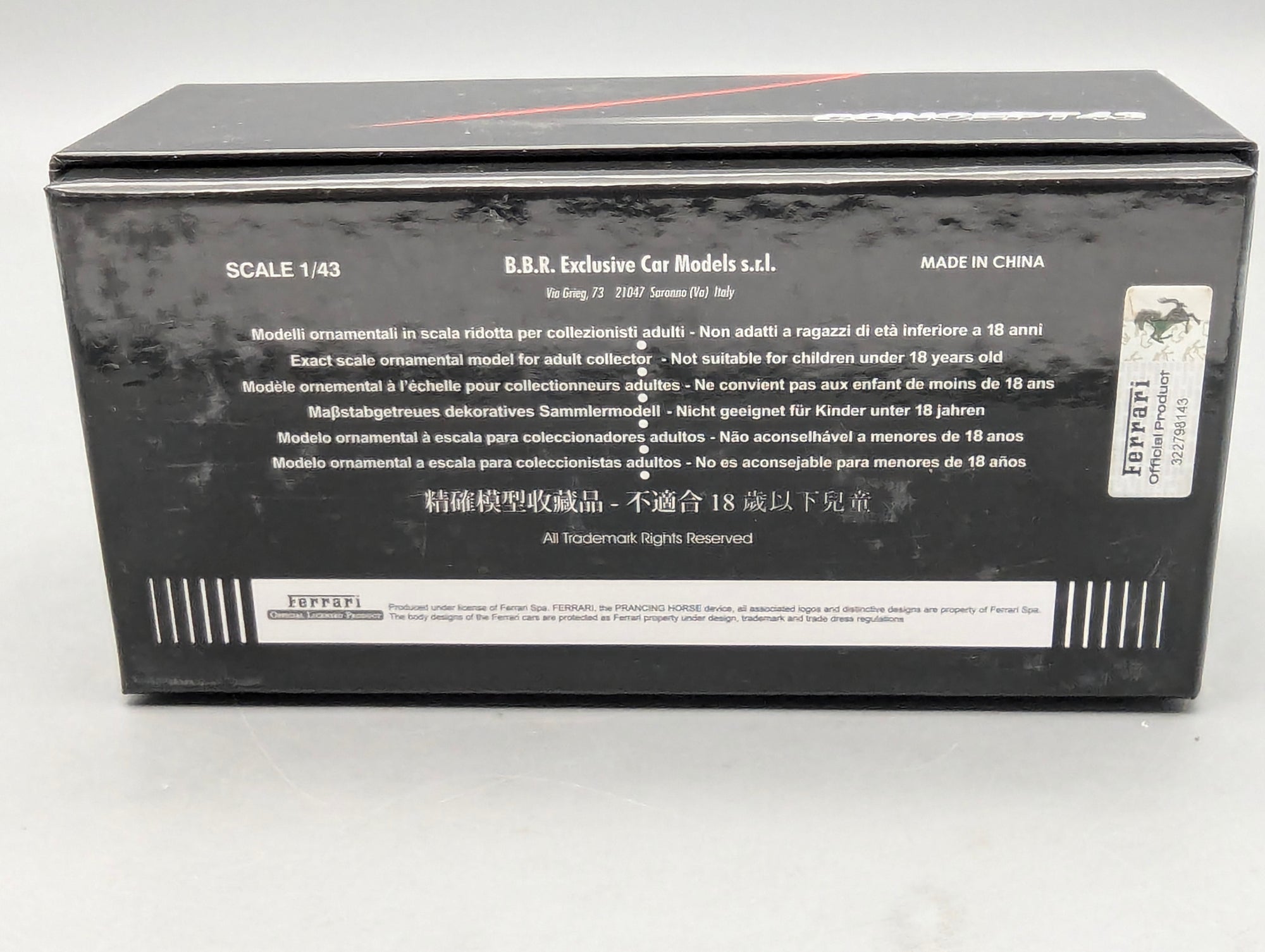 Modellautos 1:43 BBR Concept43 Ferrari Monza SP2 Met. Grau Gelb Ltd 04/20 OVP