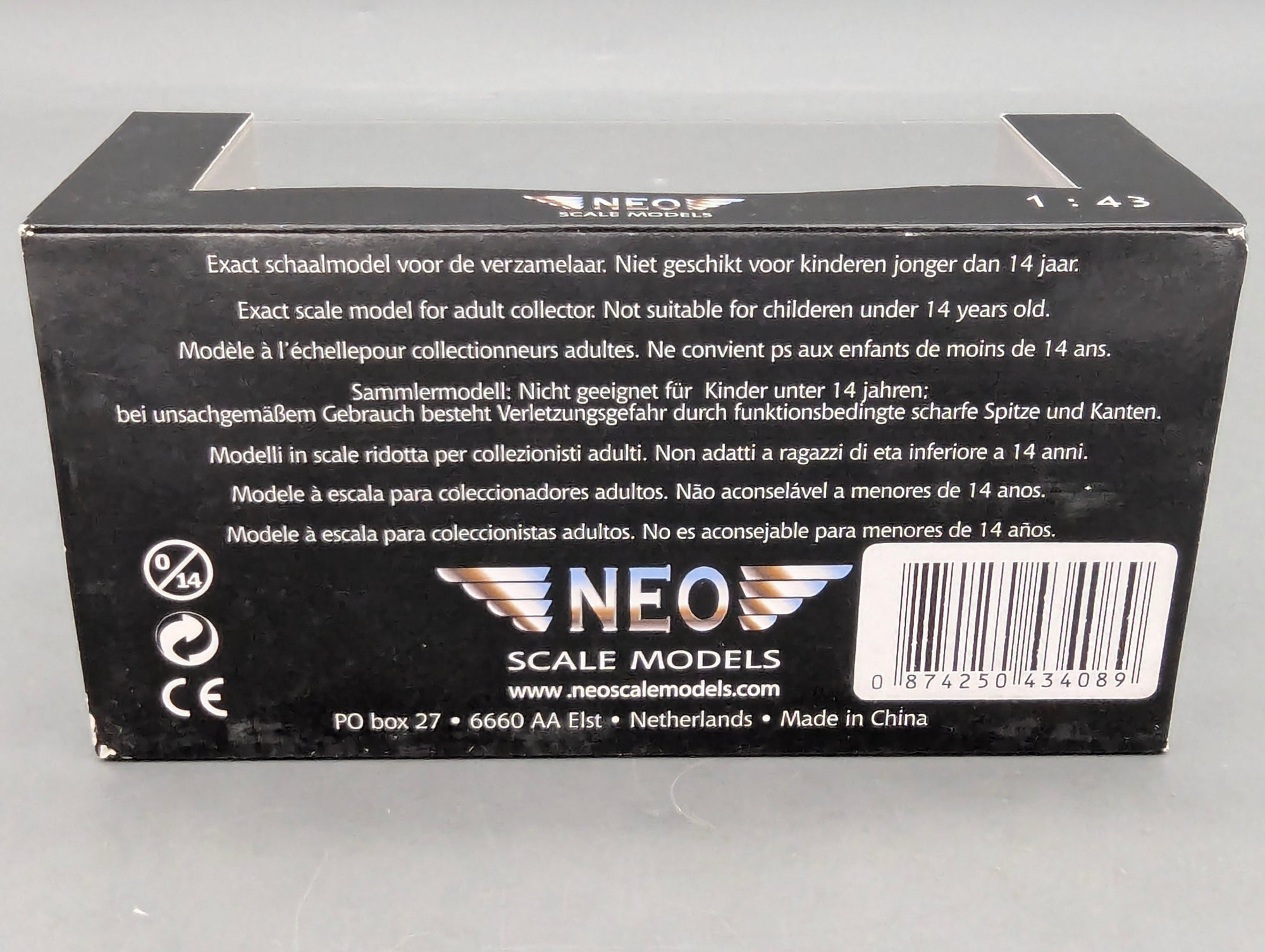 Modellautos 1:43 Neo Scale Models Facel Vega FV2c Convertible Schwarz mit OVP