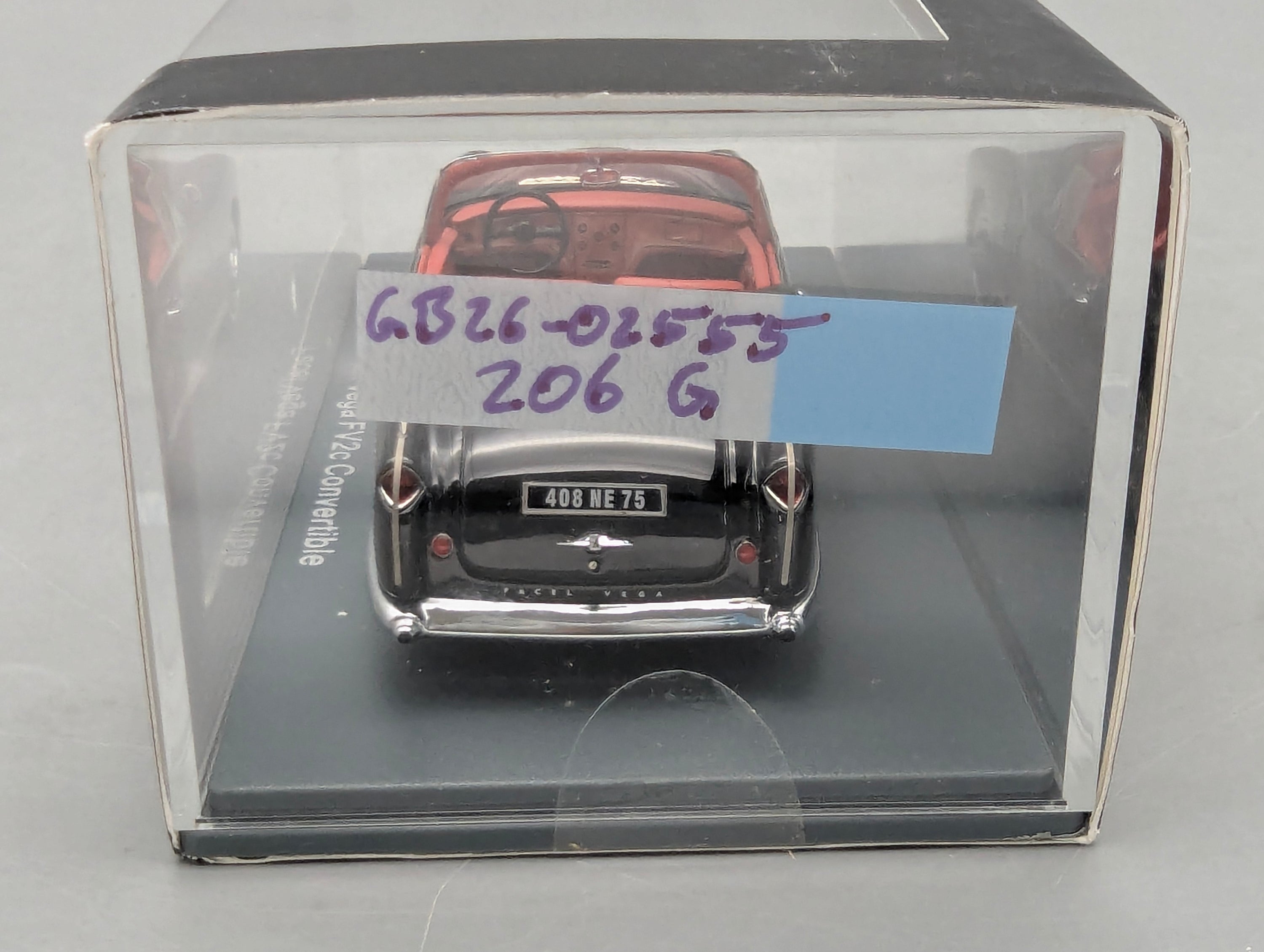 Modellautos 1:43 Neo Scale Models Facel Vega FV2c Convertible Schwarz mit OVP
