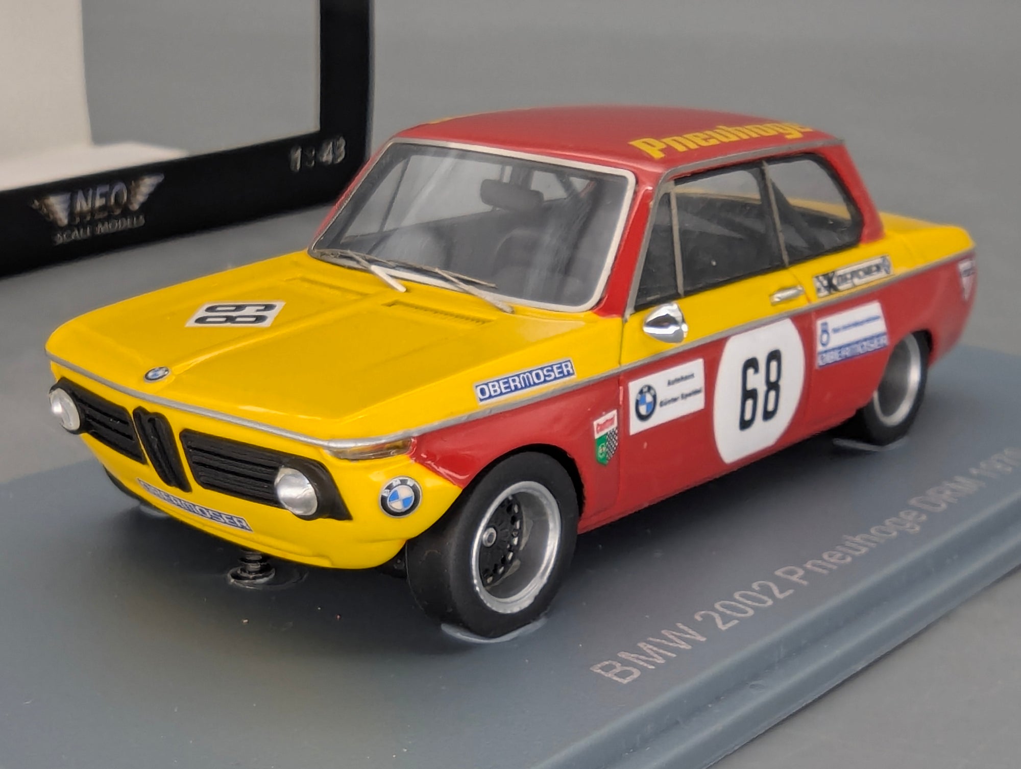 Modellautos 1:43 Neo Scale Models BMW 2002 Pneuhoge DRM 1970 #68 mit OVP