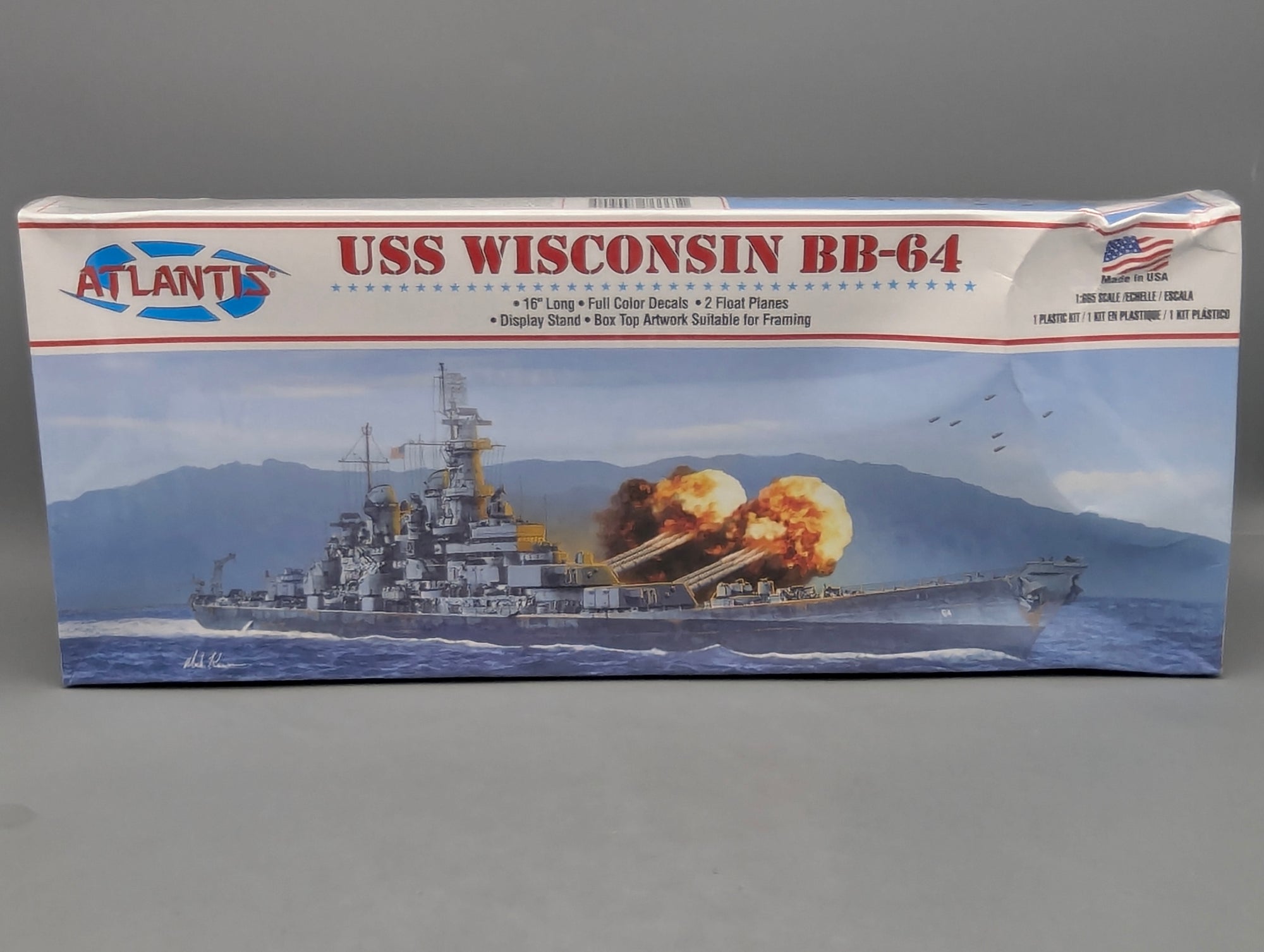 Schiff Modell Bausatz 1:665 Atlantis M3006 USS Wisconsin BB-64 mit OVP