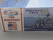 Schiff Modell Bausatz 1:665 Atlantis M3006 USS Wisconsin BB-64 mit OVP