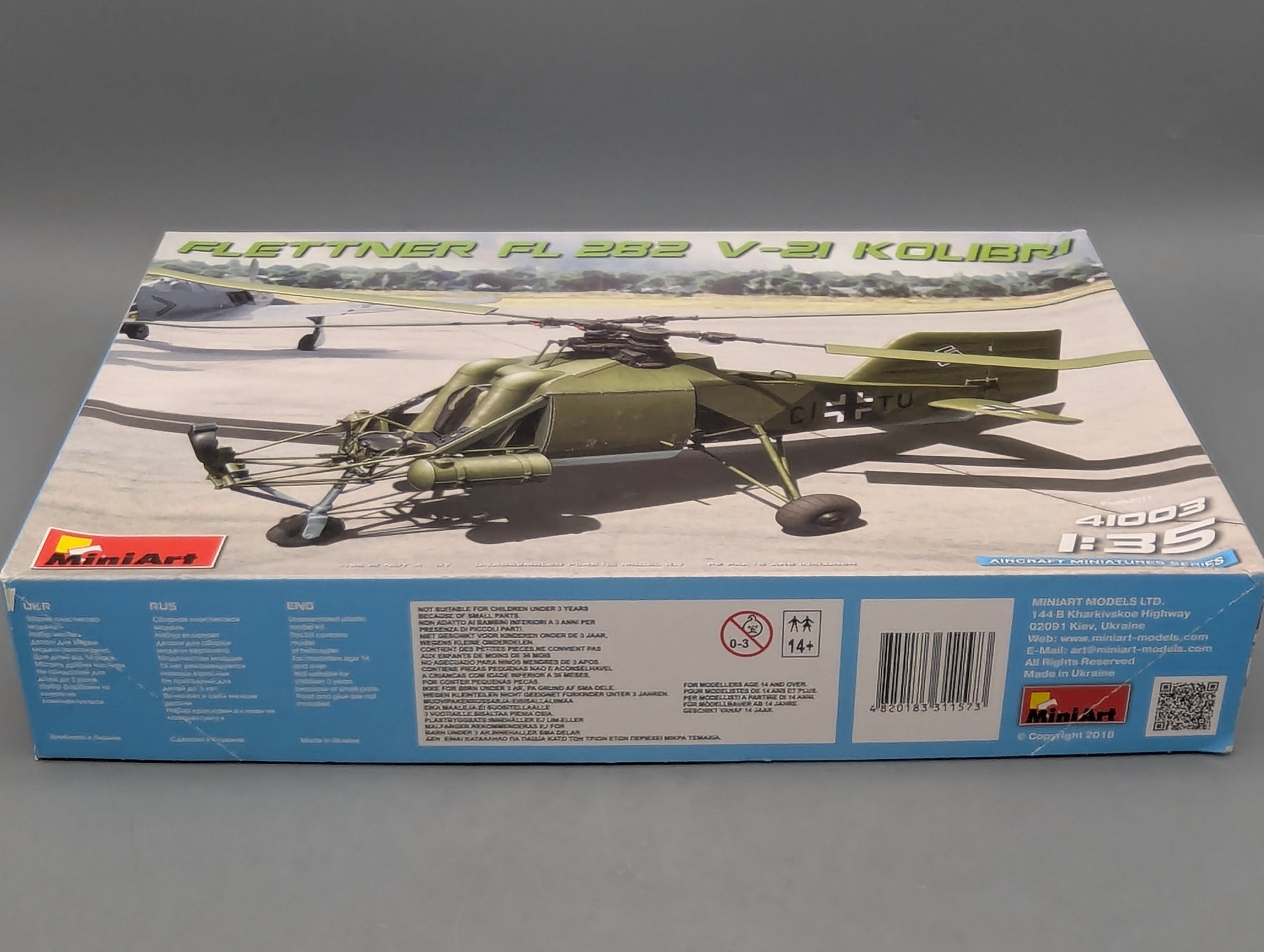 Hubschrauber Modell Bausatz 1:35 MiniArt 41003 Flettner FL 282 V-21 Kolibri mit OVP