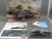 LKW Modell Bausatz 1:35 MiniArt 35186 Soviet 1,5 t Truck w/Gun mit OVP