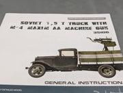 LKW Modell Bausatz 1:35 MiniArt 35186 Soviet 1,5 t Truck w/Gun mit OVP