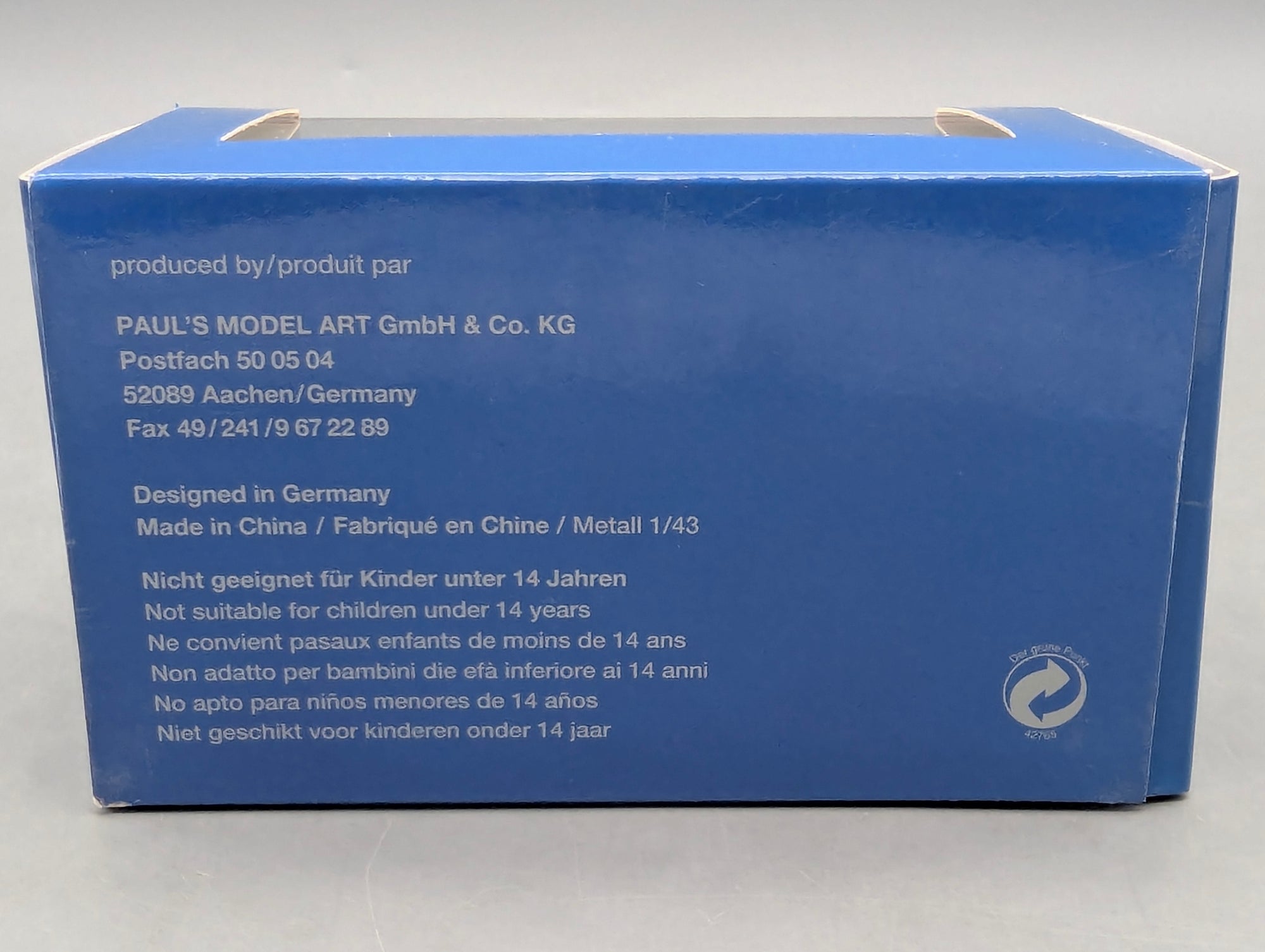 Model Cars 1:43 Minichamps Mercedes Benz SL65 AMG Black Series Silver with original packaging