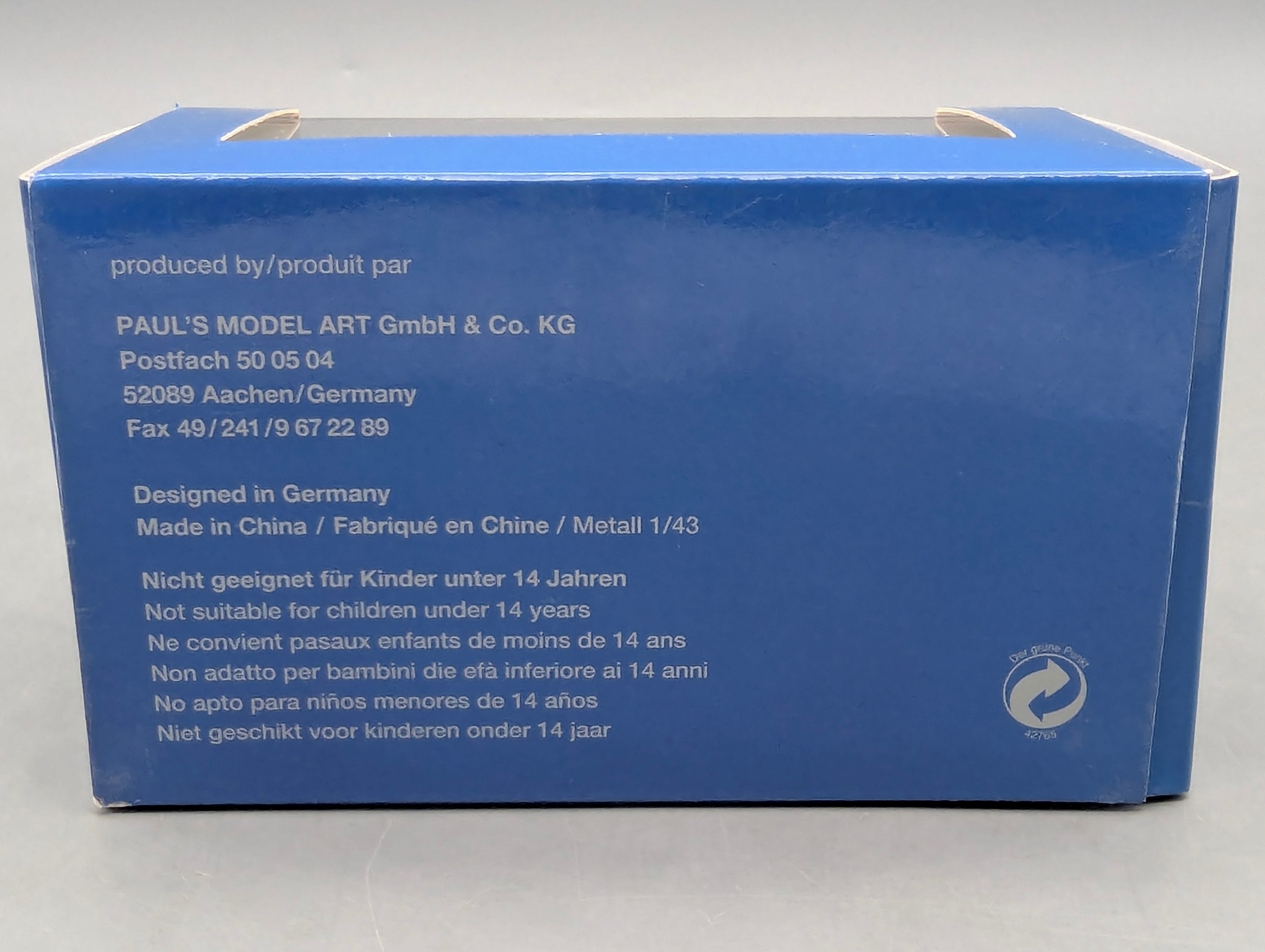 Model Cars 1:43 Minichamps Mercedes Benz SL65 AMG Black Series Silver with original packaging