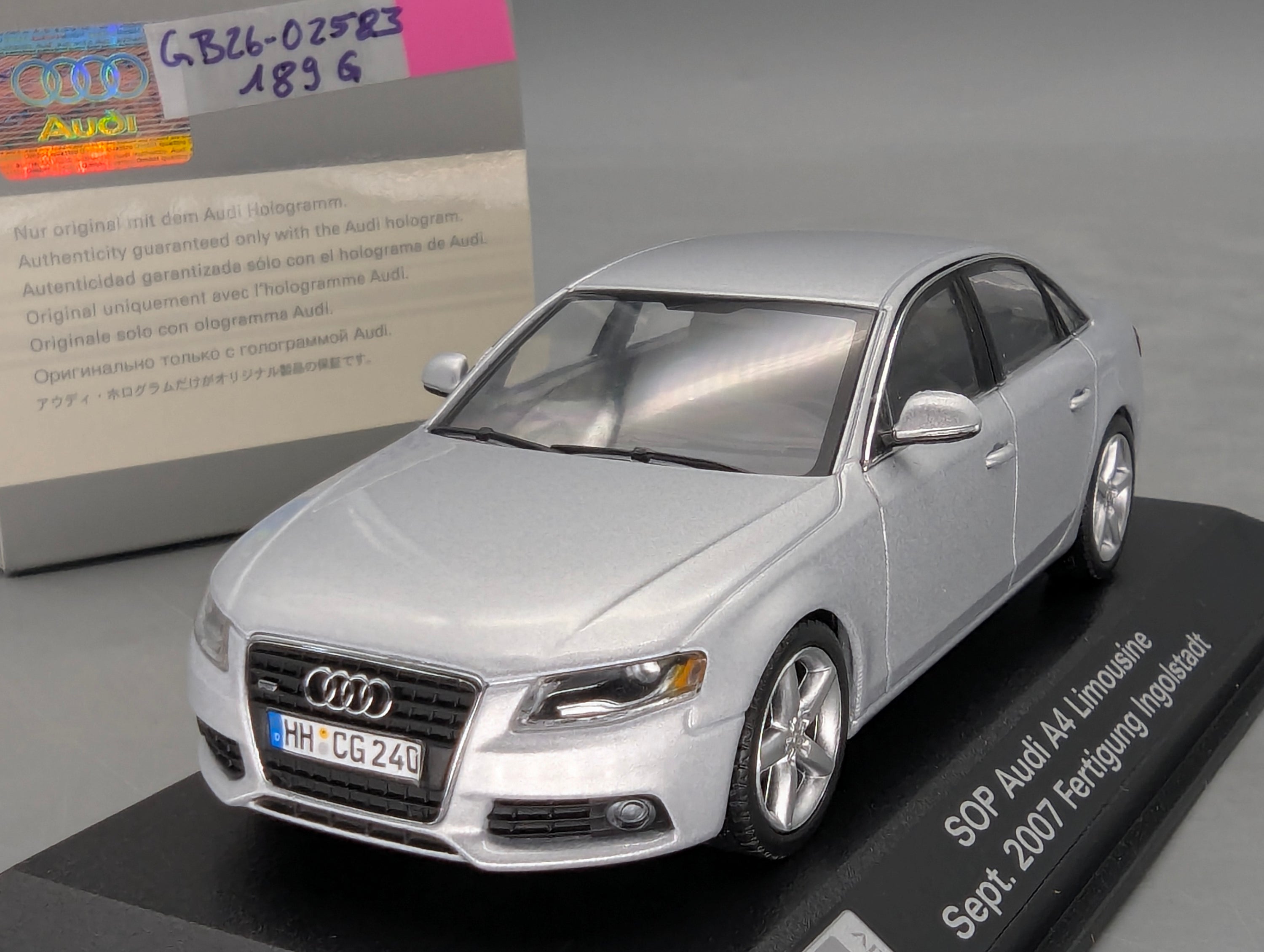 Model Cars 1:43 Minichamps Mercedes Benz SL65 AMG Black Series Silver with original packaging