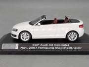 Modellautos 1:43 Minichamps Audi A3 Cabriolet 2007 Weiiß mit Dealer OVP