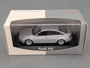 Modellautos 1:43 Minichamps Audi A6 Eissilber Metallic mit Dealer OVP