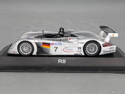 Modellautos 1:43 Minichamps Audi R8 24h Le Mans 2000 Silber #7 mit Dealer OVP