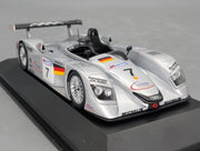 Modellautos 1:43 Minichamps Audi R8 24h Le Mans 2000 Silber #7 mit Dealer OVP