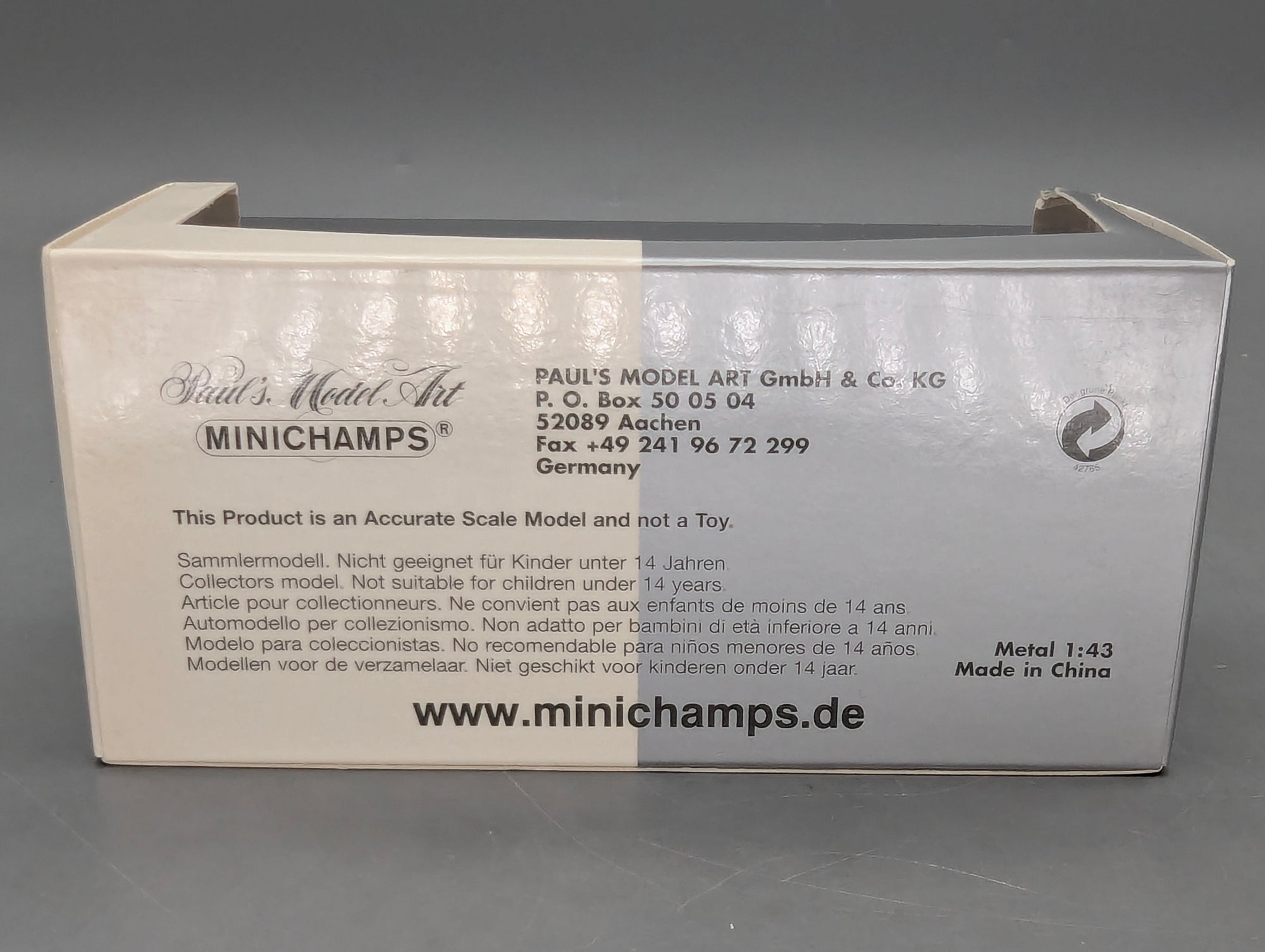 Modellautos 1:43 Minichamps Audi R8 24h Le Mans 2000 Silber #7 mit Dealer OVP