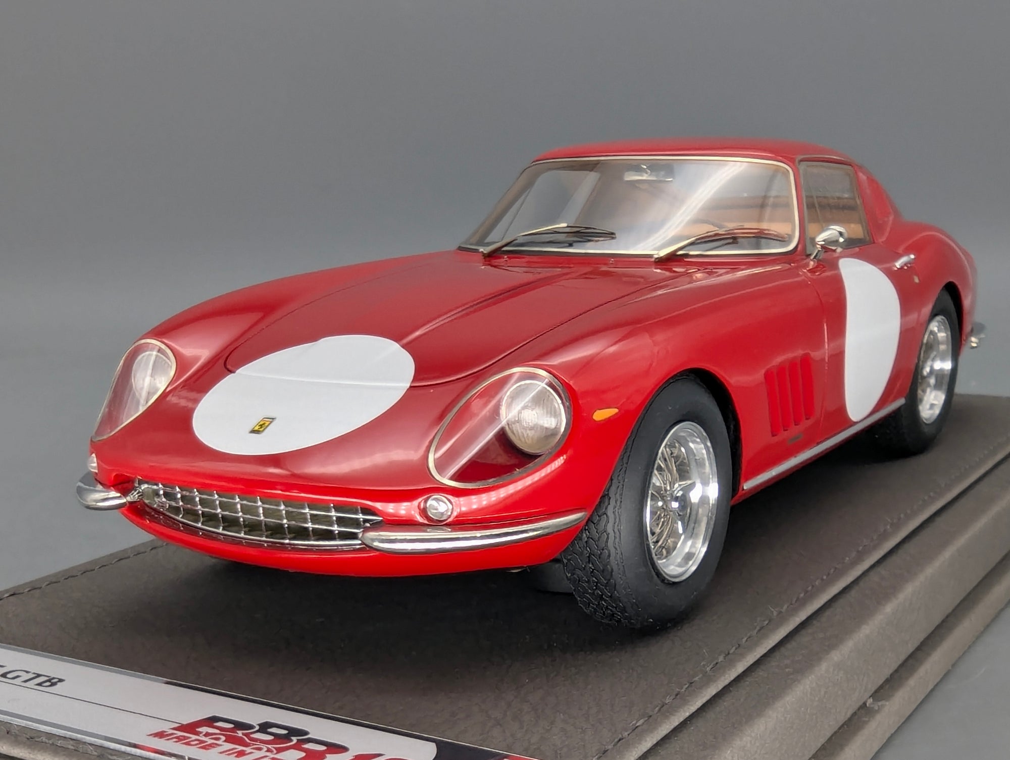 Modellautos 1:18 BBR Ferrari 275 GTB 1966 Press Version Ltd 10/10 Lederplatte Vitrine OVP