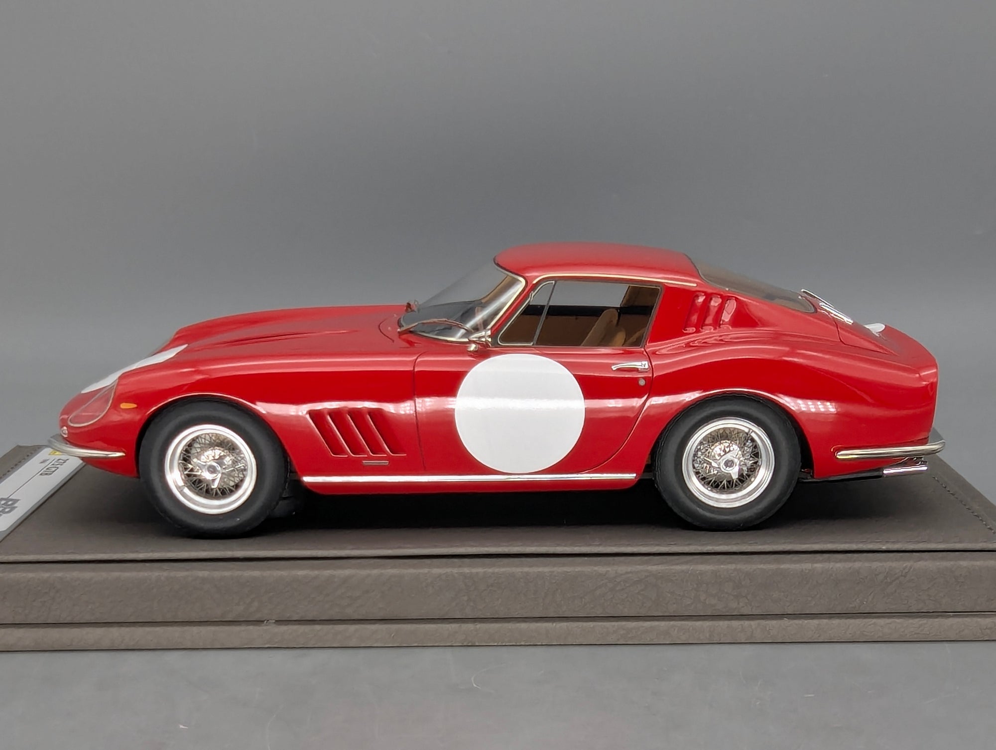 Modellautos 1:18 BBR Ferrari 275 GTB 1966 Press Version Ltd 10/10 Lederplatte Vitrine OVP