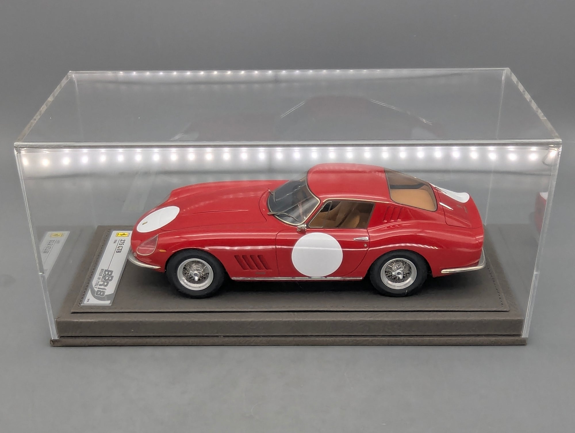 Modellautos 1:18 BBR Ferrari 275 GTB 1966 Press Version Ltd 10/10 Lederplatte Vitrine OVP