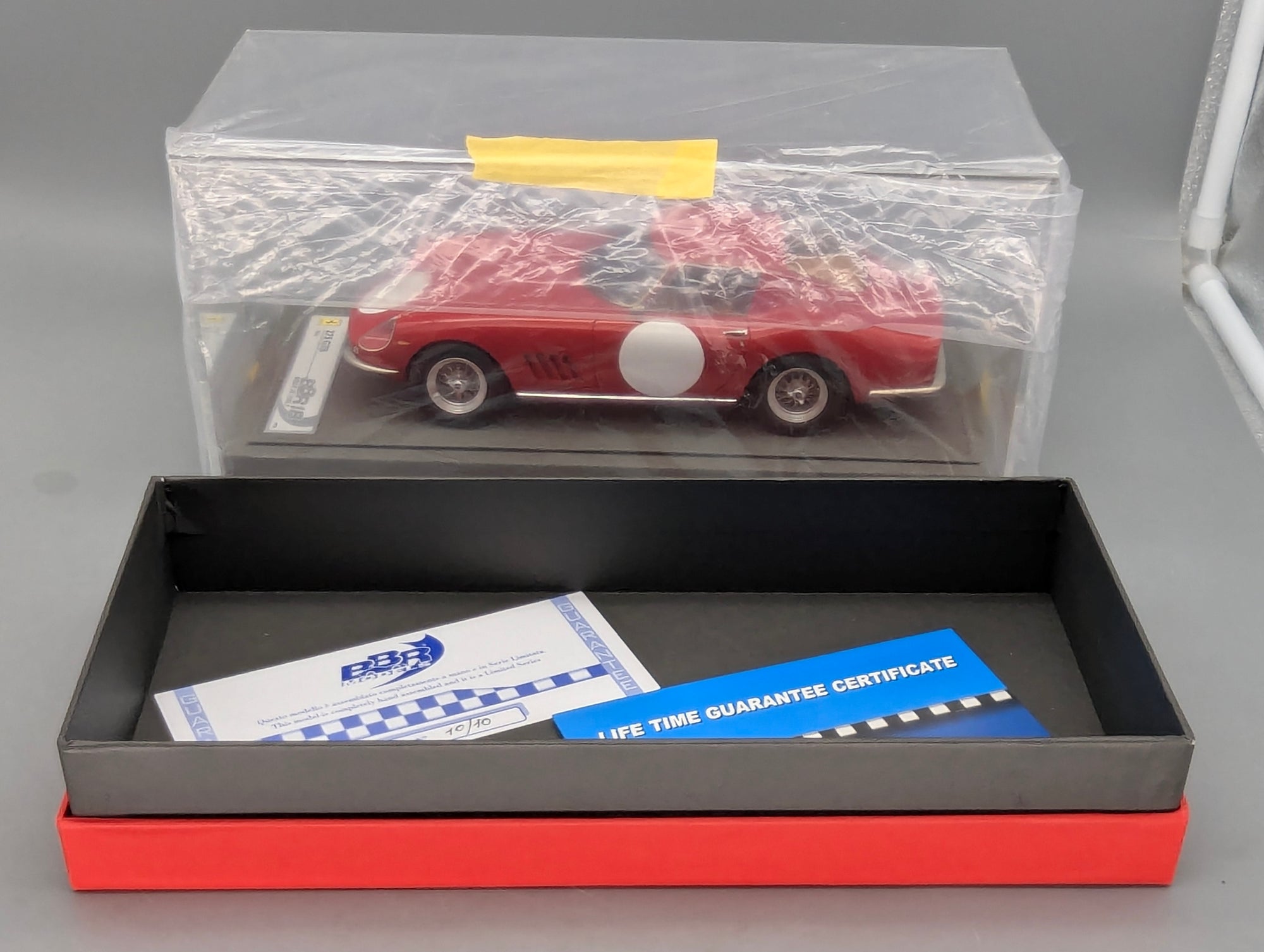 Modellautos 1:18 BBR Ferrari 275 GTB 1966 Press Version Ltd 10/10 Lederplatte Vitrine OVP