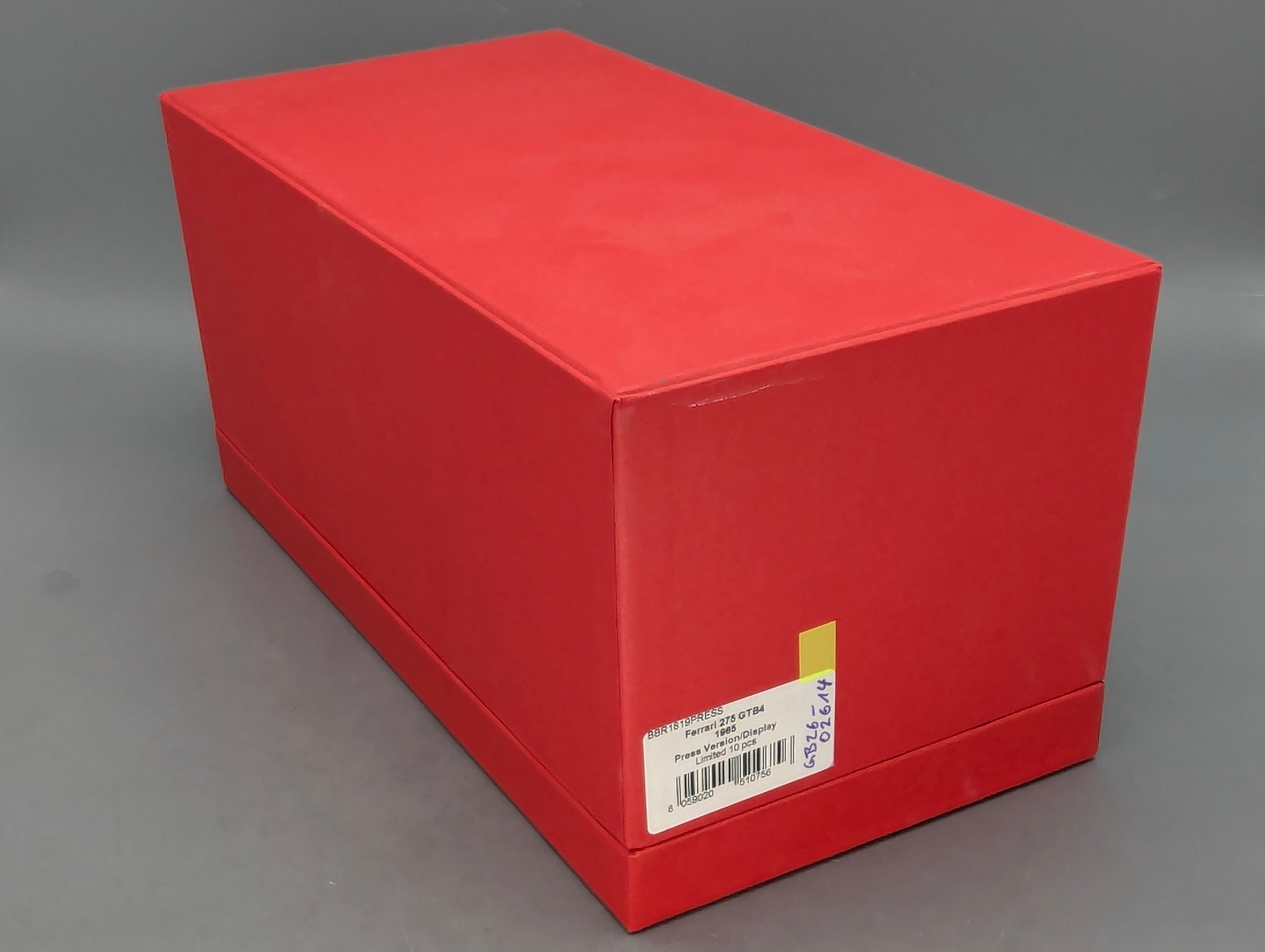 Modellautos 1:18 BBR Ferrari 275 GTB 1966 Press Version Ltd 10/10 Lederplatte Vitrine OVP