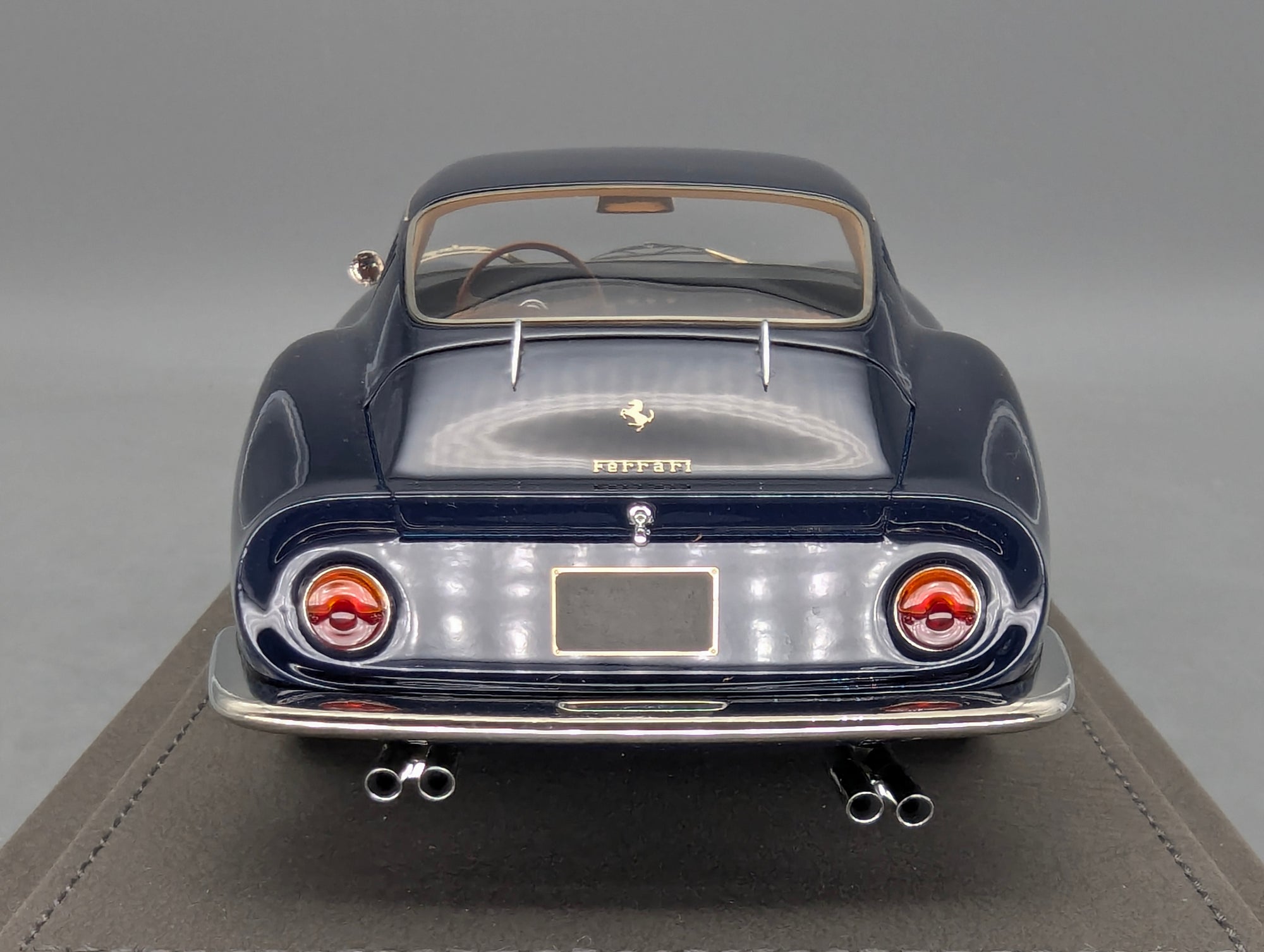 Modellautos 1:18 BBR Ferrari 275 GTB4 1966 Dark Blue Ltd 01/10 Lederplatte Vitrine OVP