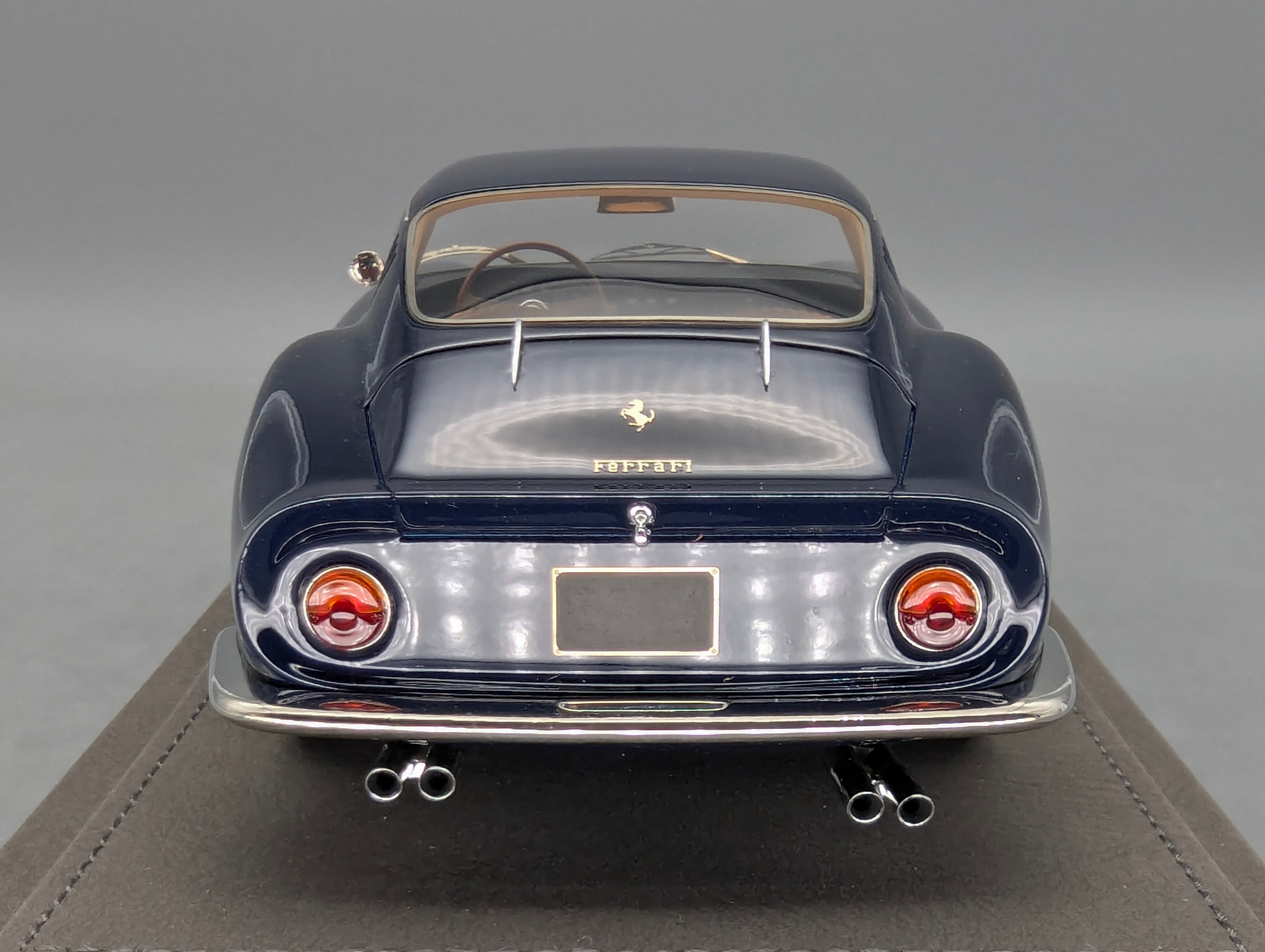 Modellautos 1:18 BBR Ferrari 275 GTB4 1966 Dark Blue Ltd 01/10 Lederplatte Vitrine OVP