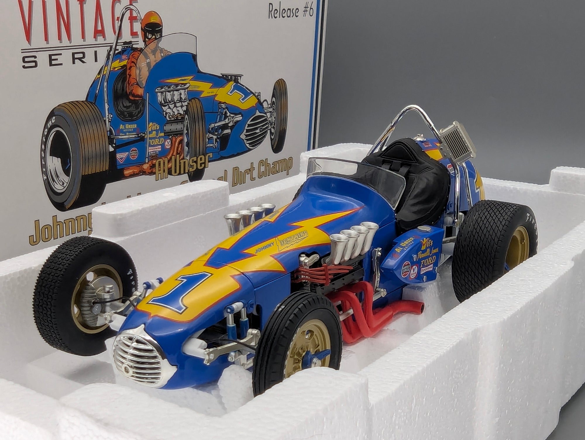 Modellautos 1:18 GMP 7626 Ford Special Dirt Champ #1 Al Unser mit OVP