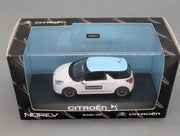 Modellautos 1:43 Norev Citroen DS3 Weiß mit blauem Dach 2010 Faurecia mit OVP