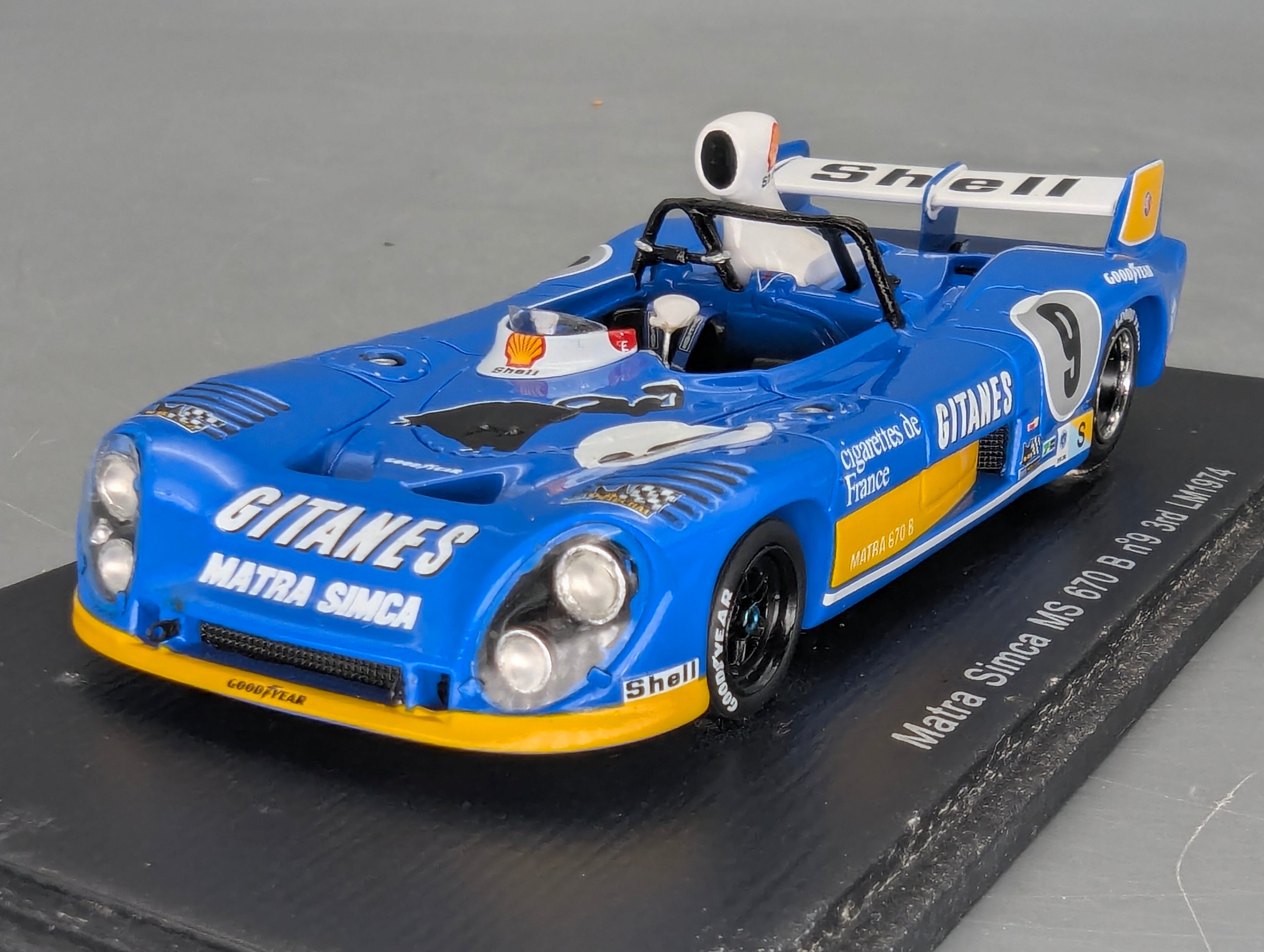 Modellautos 1:43 Spark S3554 Matra Simca MS 670 B Dritter 24h Le Mans 1974 #9 OVP
