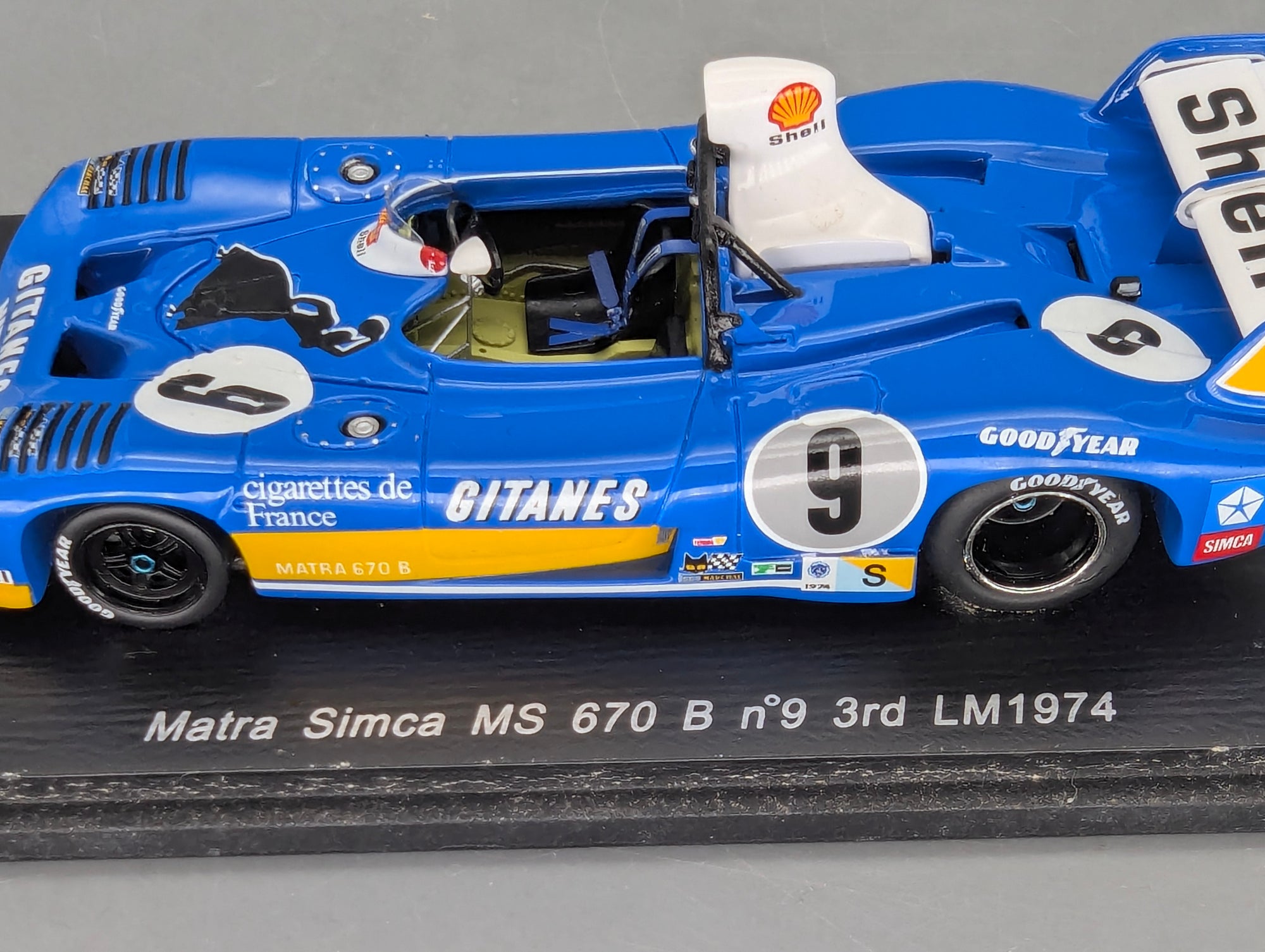 Modellautos 1:43 Spark S3554 Matra Simca MS 670 B Dritter 24h Le Mans 1974 #9 OVP