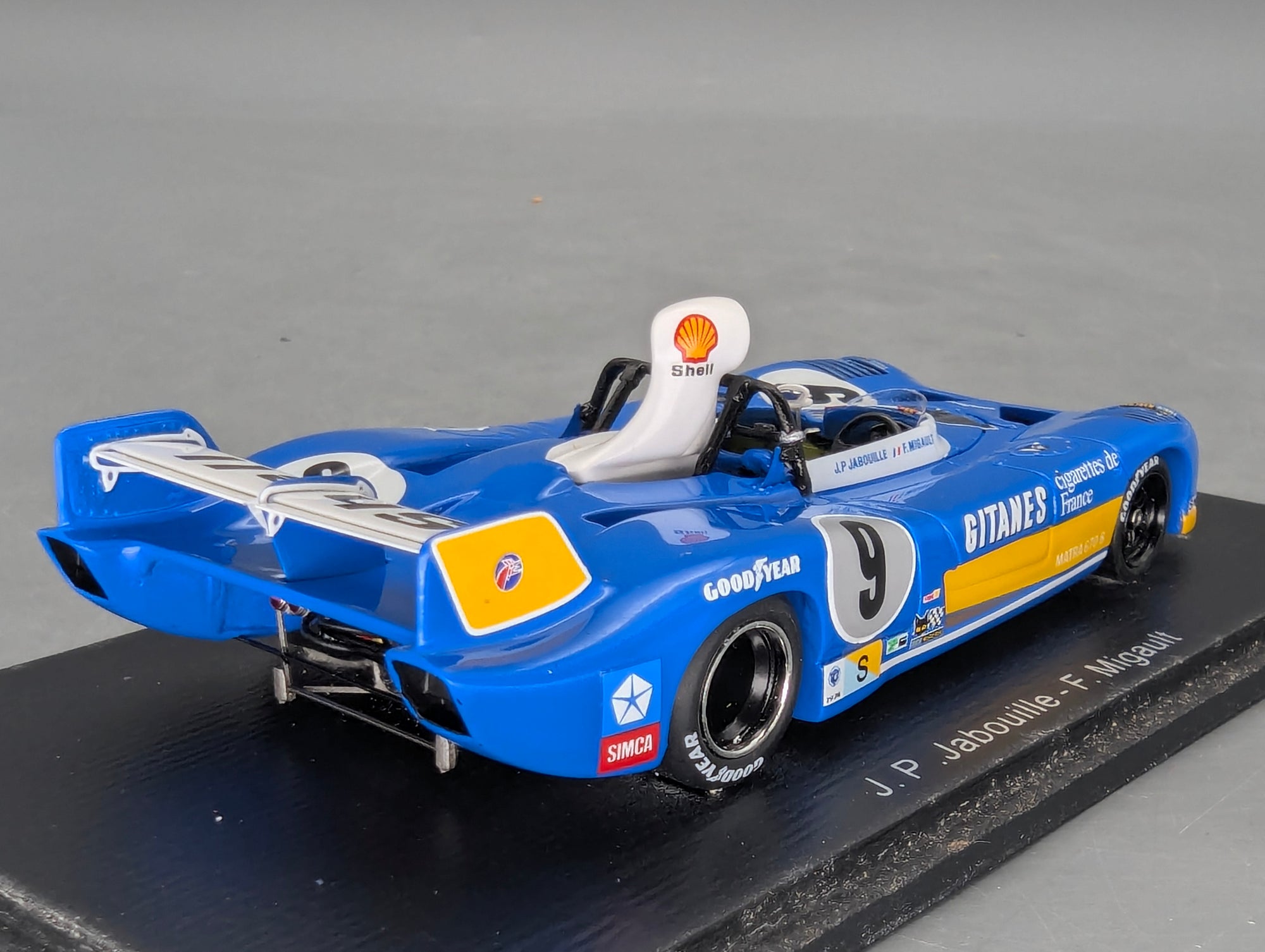 Modellautos 1:43 Spark S3554 Matra Simca MS 670 B Dritter 24h Le Mans 1974 #9 OVP