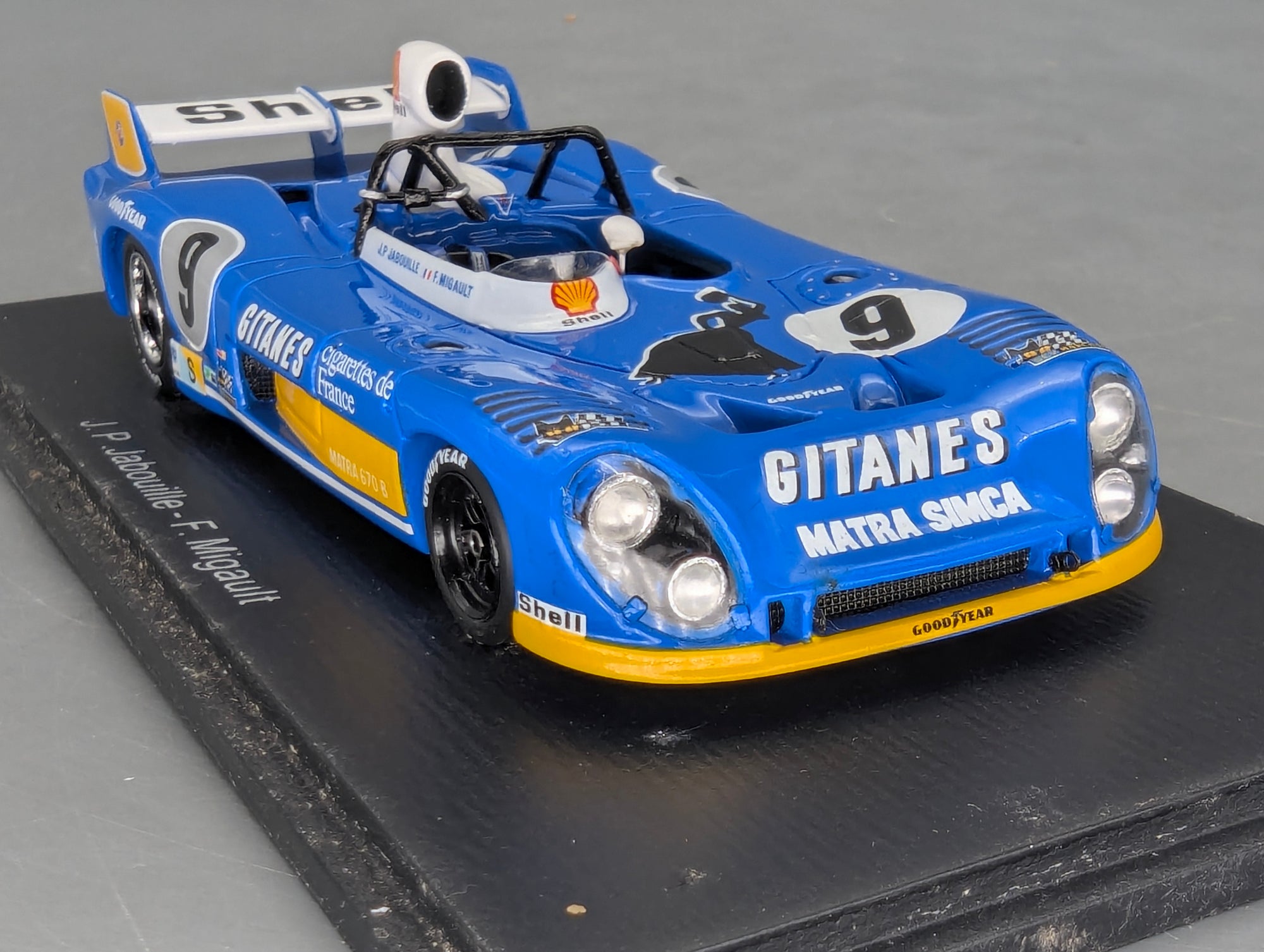 Modellautos 1:43 Spark S3554 Matra Simca MS 670 B Dritter 24h Le Mans 1974 #9 OVP