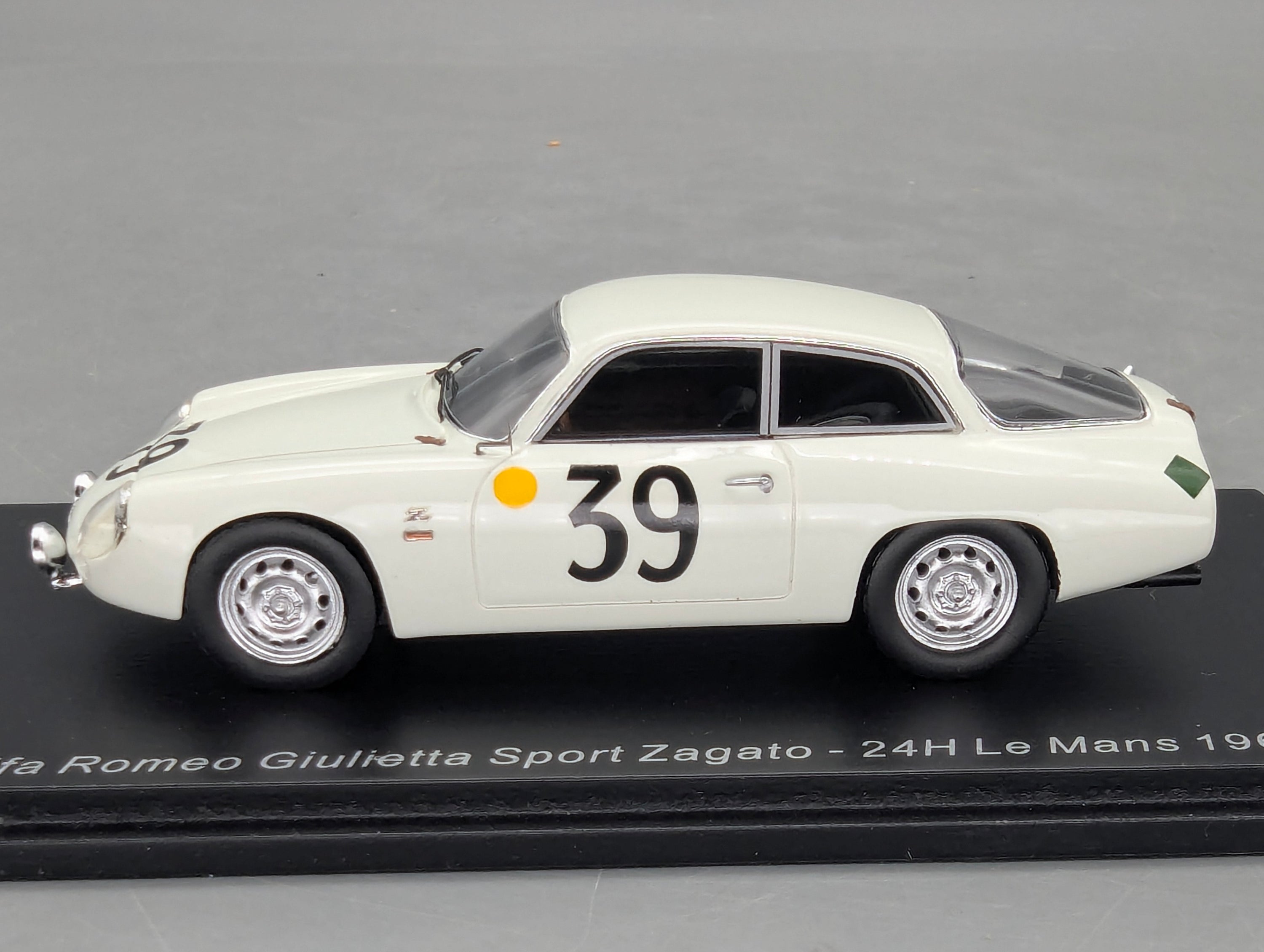 Modellautos 1:43 Spark S9050 Alfa Romeo Giulietta Sport Zagato 24h Le Mans 1962 #39 OVP