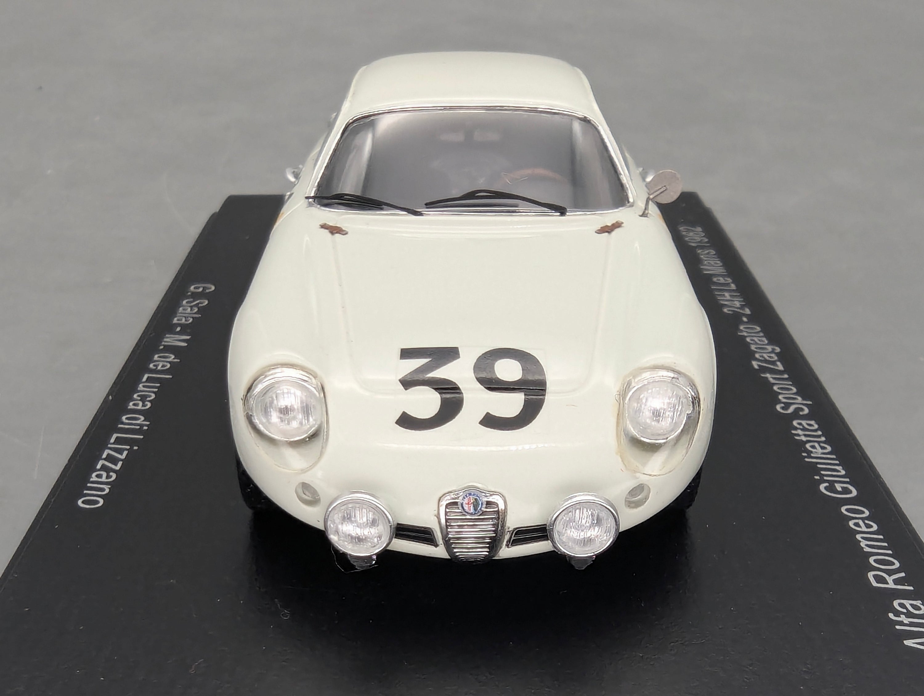 Modellautos 1:43 Spark S9050 Alfa Romeo Giulietta Sport Zagato 24h Le Mans 1962 #39 OVP