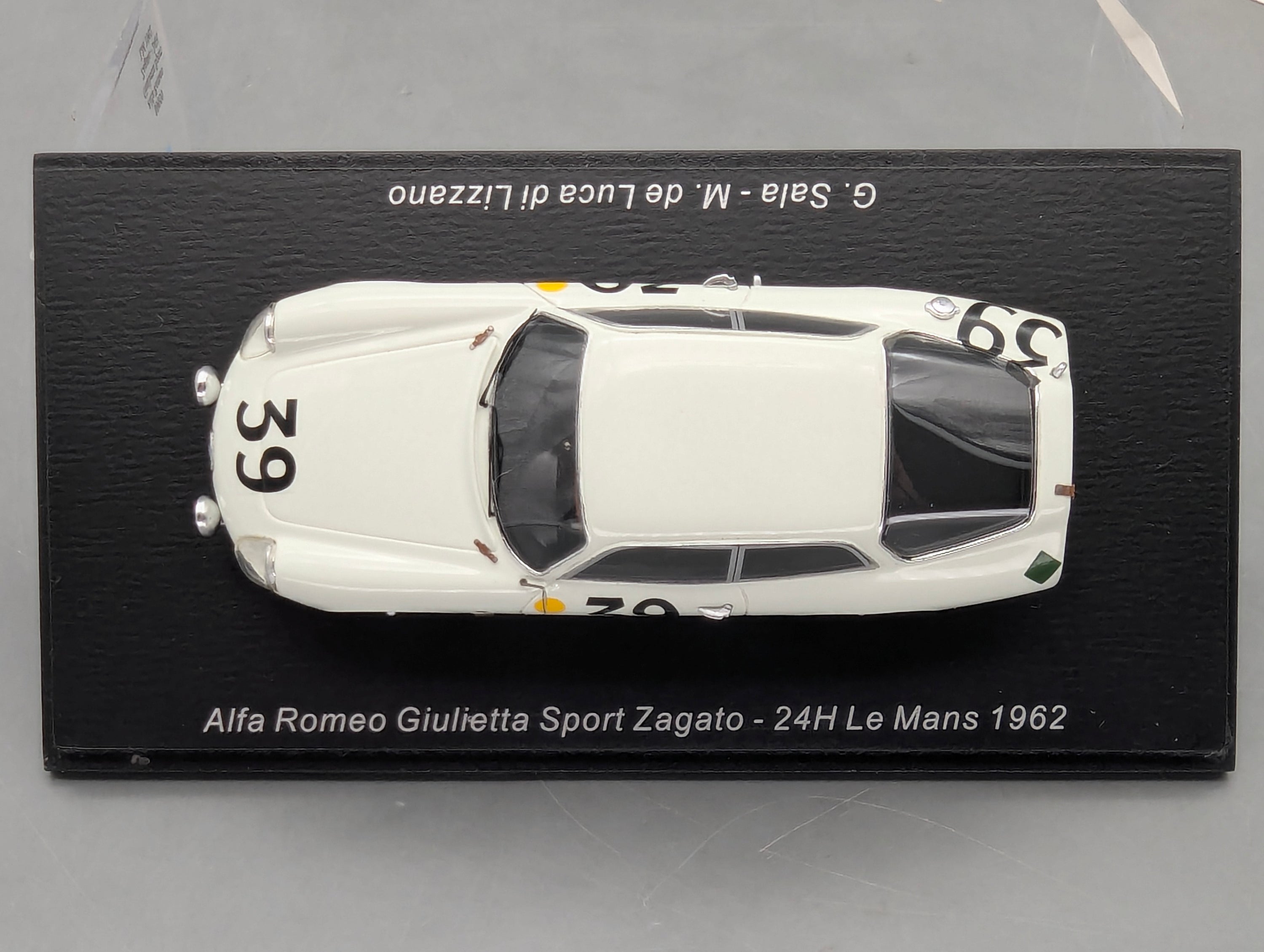 Modellautos 1:43 Spark S9050 Alfa Romeo Giulietta Sport Zagato 24h Le Mans 1962 #39 OVP