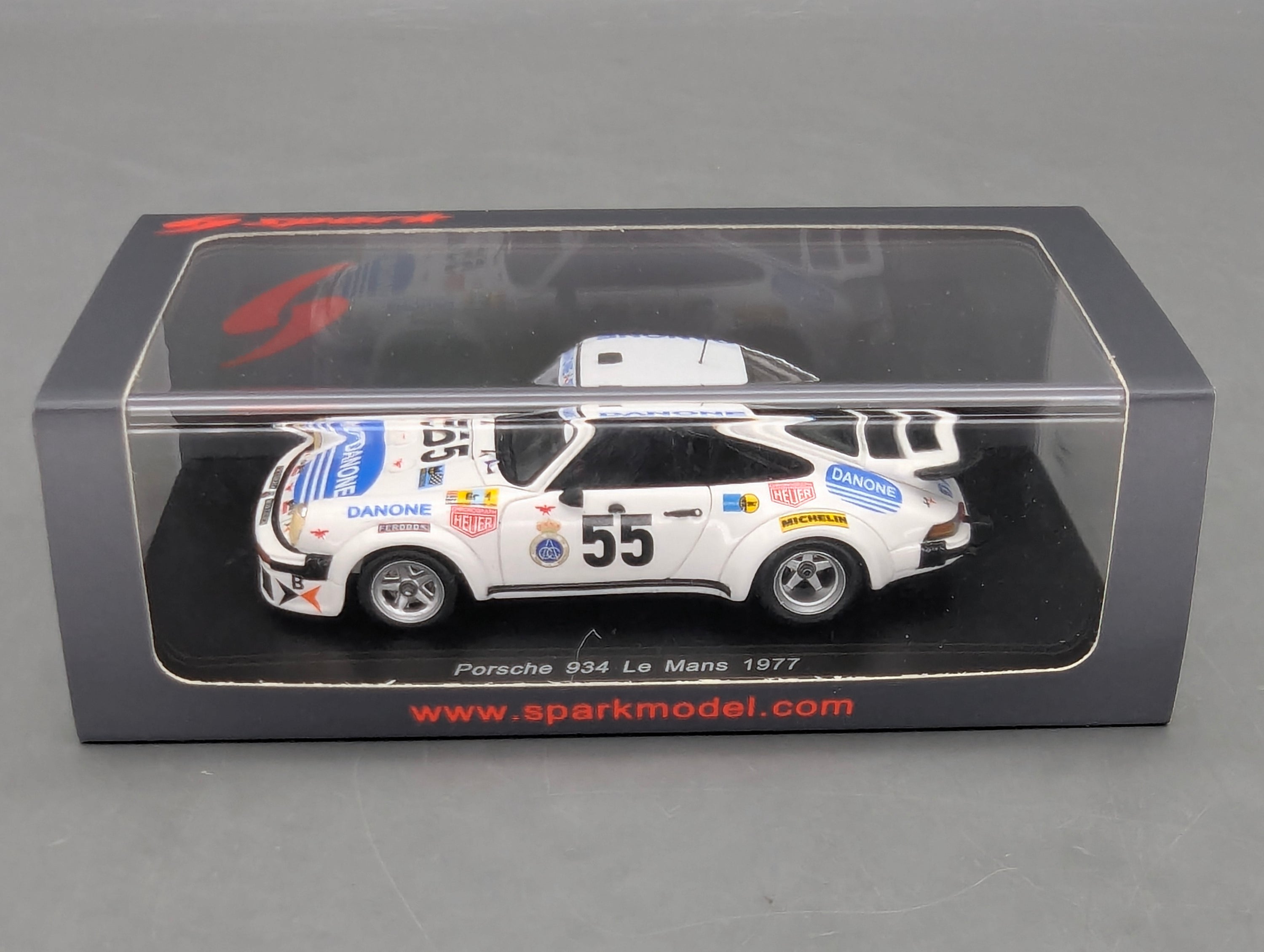 Modellautos 1:43 Spark S5090 Porsche 934 24h Le Mans 1977 #55 mit OVP