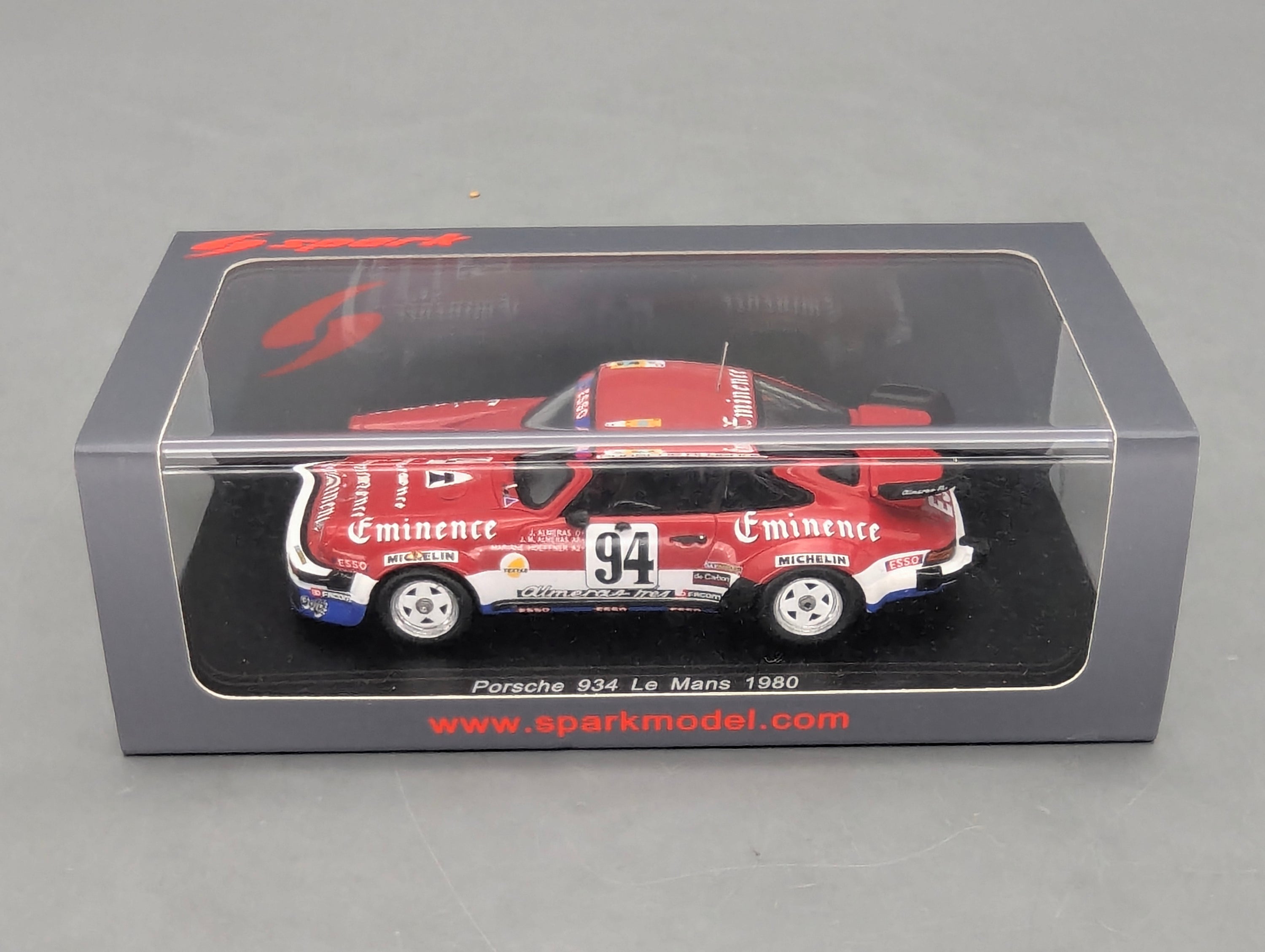 Modellautos 1:43 Spark S5094 Porsche 934 24h Le Mans 1980 #94 mit OVP