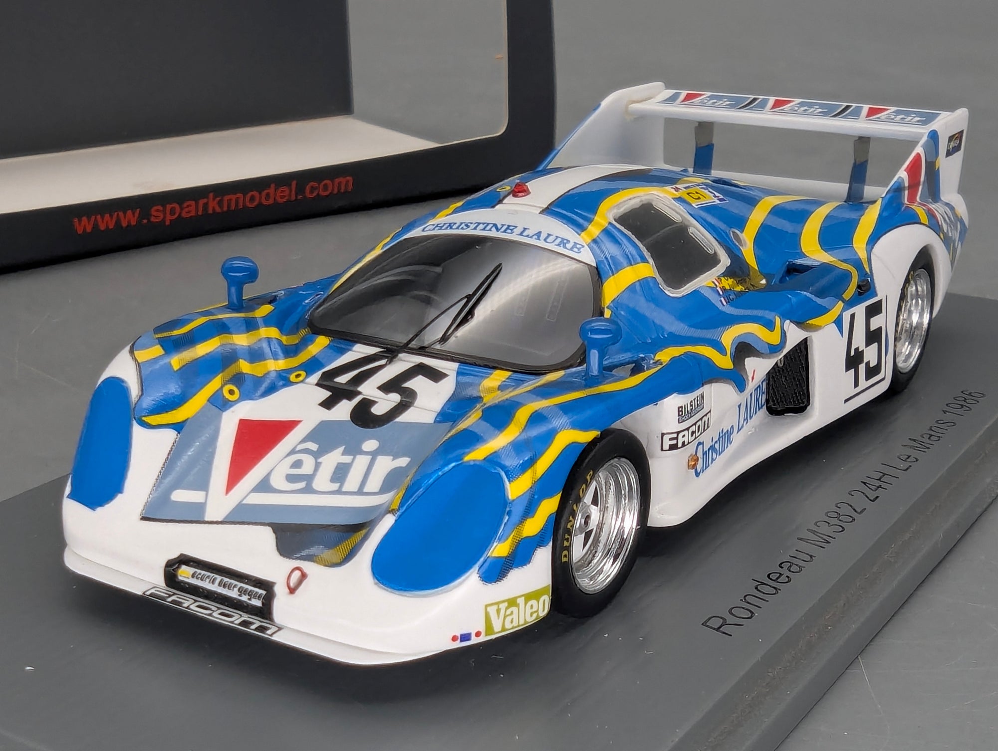 Modellautos 1:43 Spark S8450 Rondeau M382 24h Le Mans 1986 #45 mit OVP