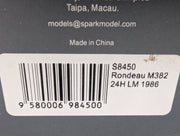 Modellautos 1:43 Spark S8450 Rondeau M382 24h Le Mans 1986 #45 mit OVP