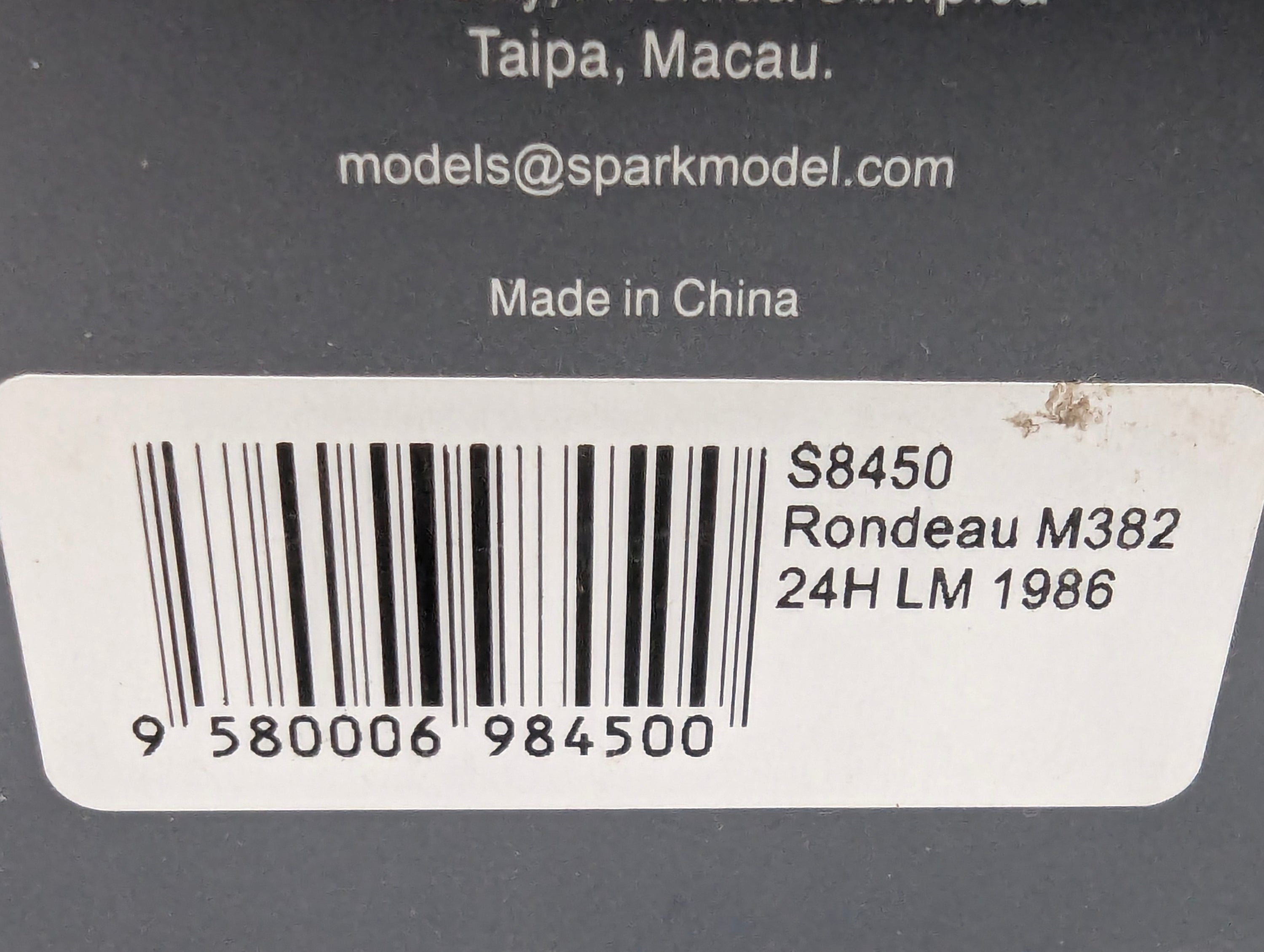 Modellautos 1:43 Spark S8450 Rondeau M382 24h Le Mans 1986 #45 mit OVP