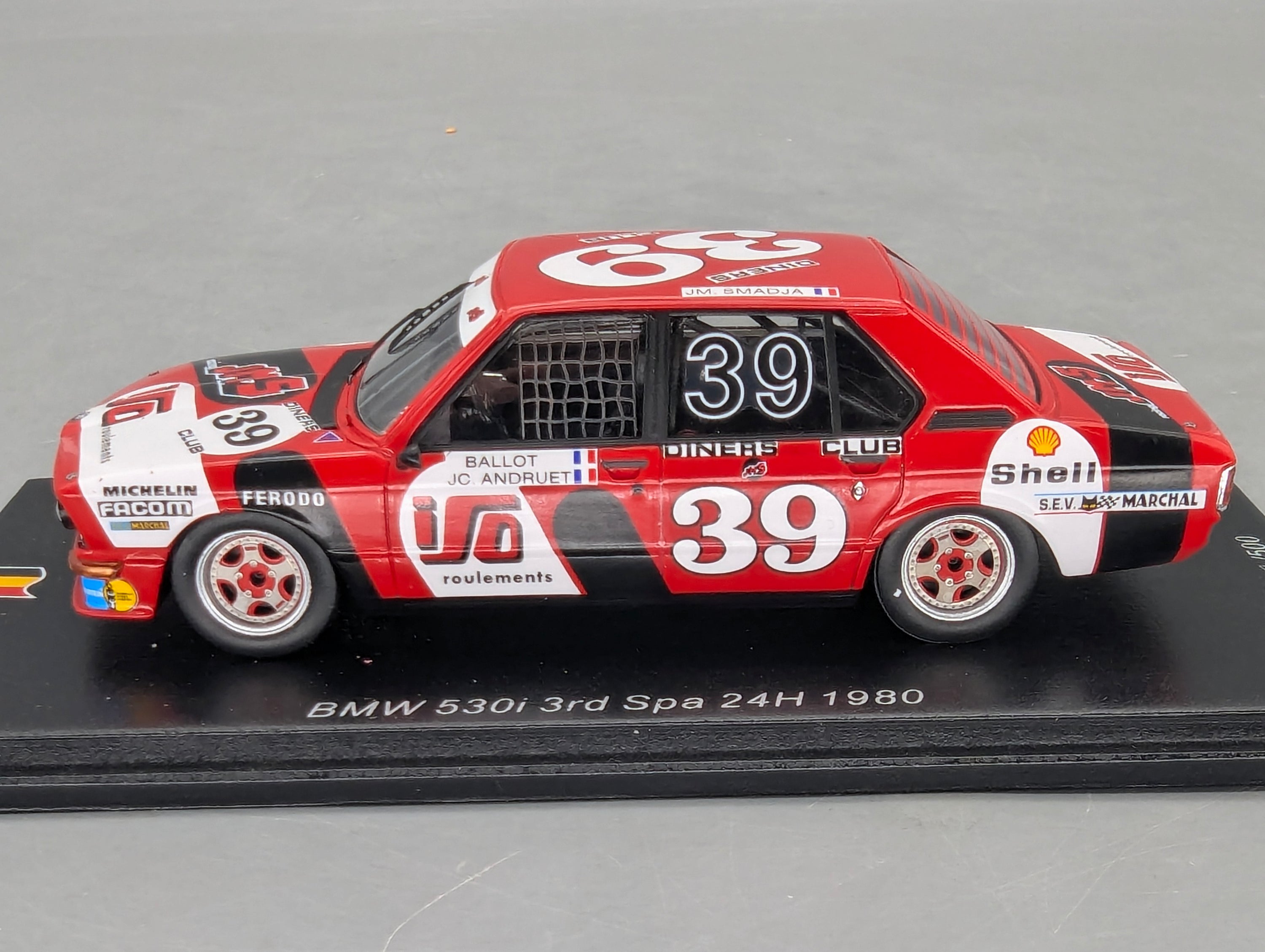 Modellautos 1:43 Spark SB330 BMW 530i Dritter 24h Spa 1980 #39 mit OVP