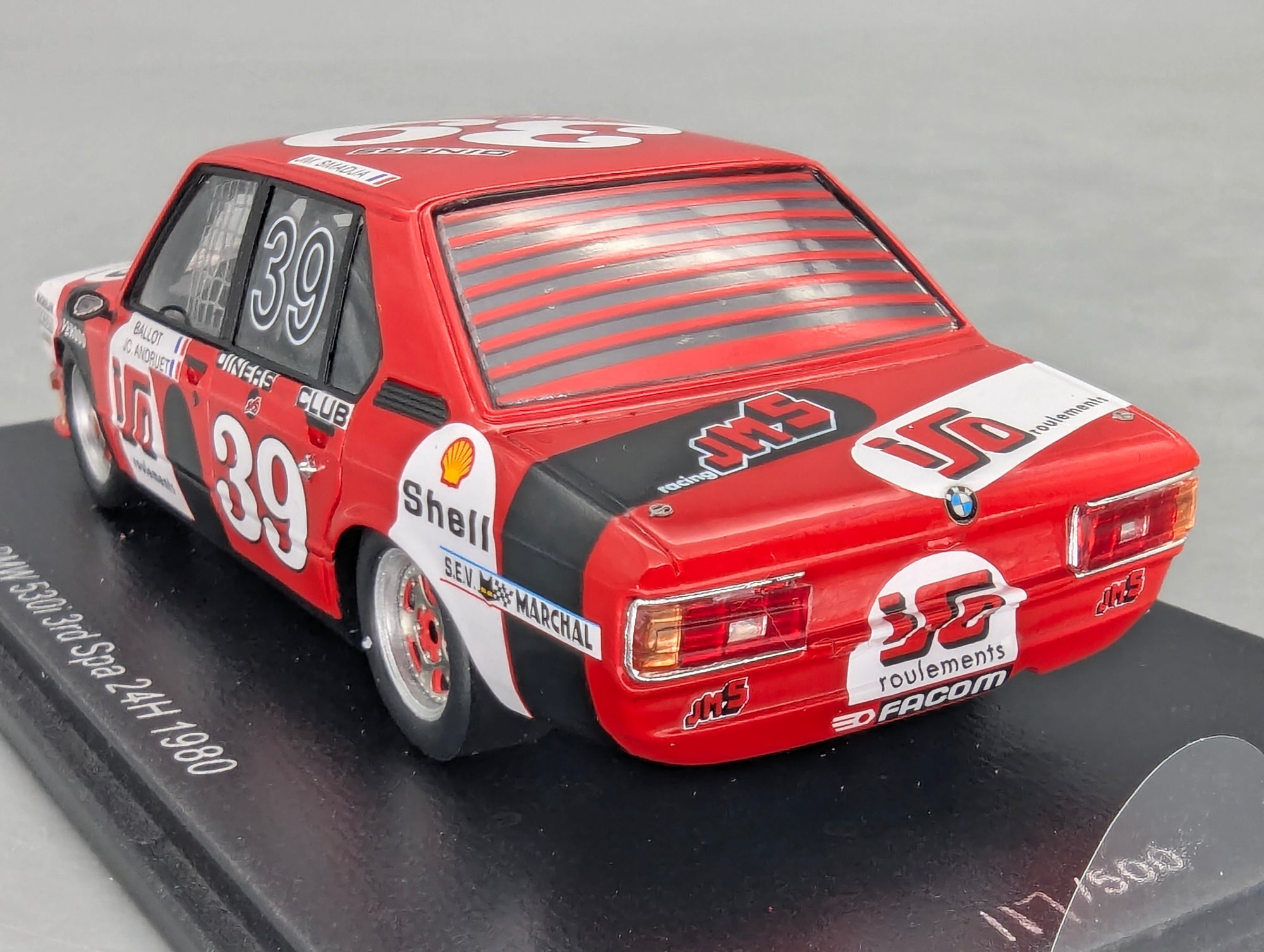 Modellautos 1:43 Spark SB330 BMW 530i Dritter 24h Spa 1980 #39 mit OVP
